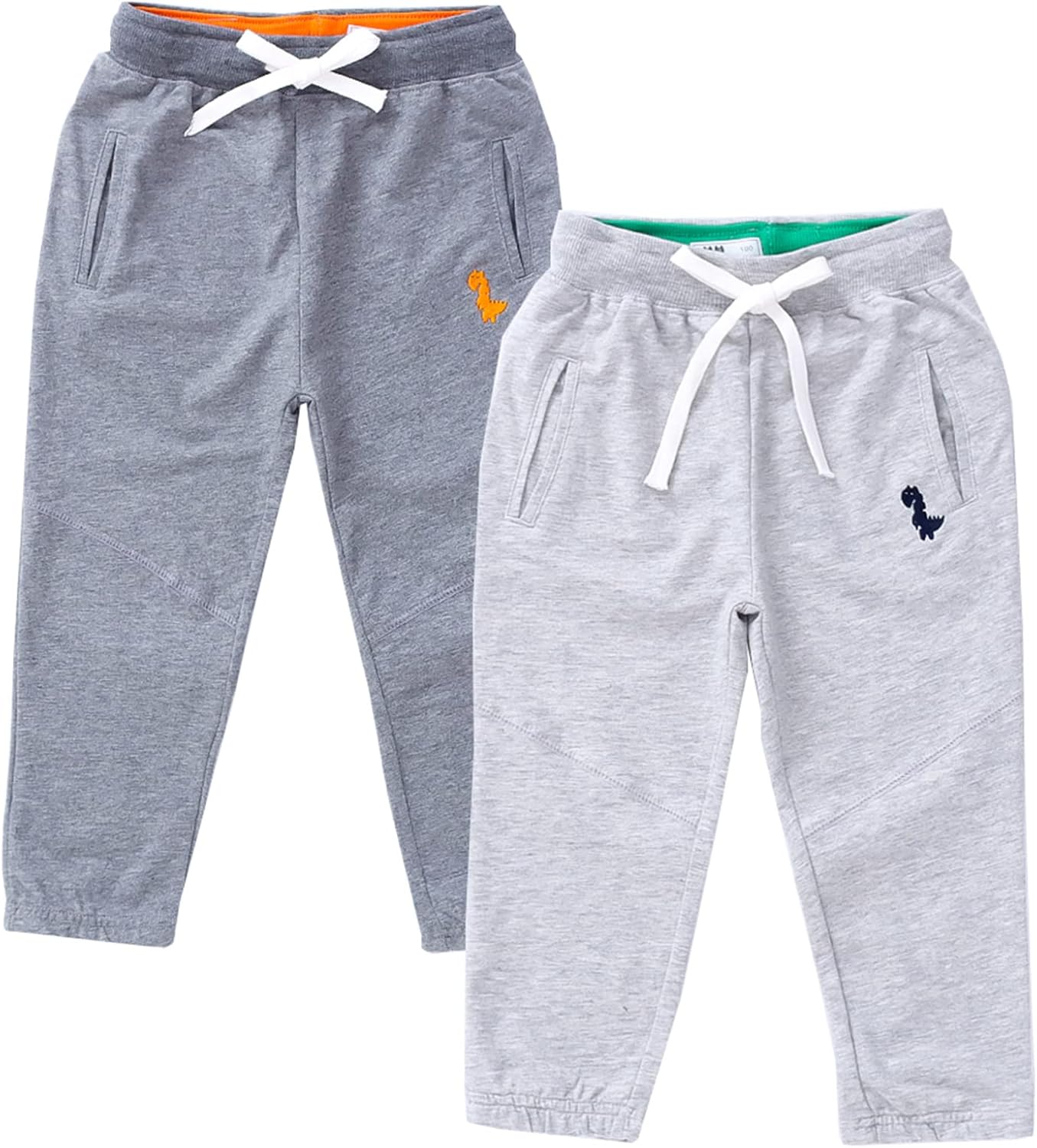 Dinosaur Fun 2-Pack Cotton Joggers for Toddler Boys