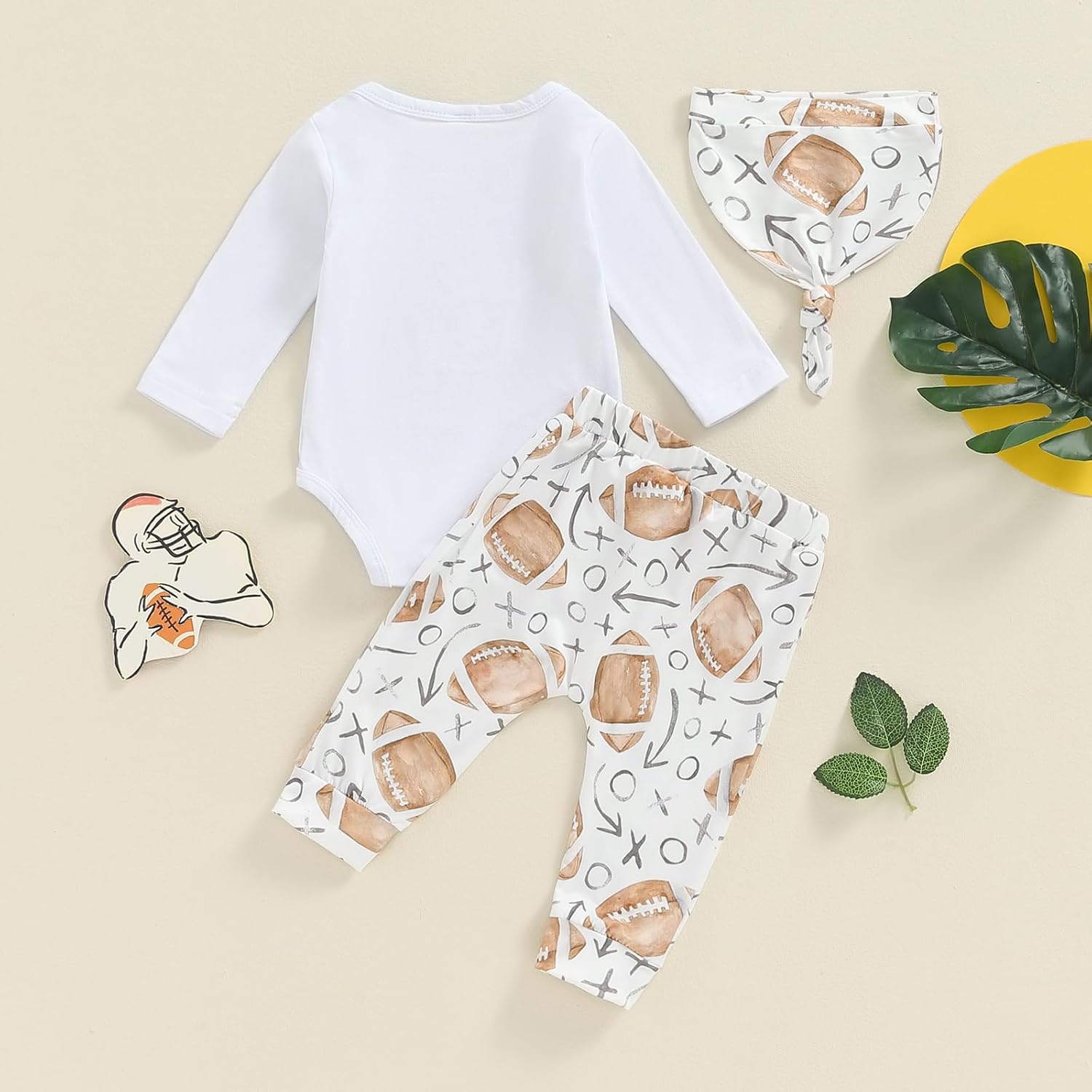 SAYOO Baby Boy Football Outfit Perfect Sunday Choice