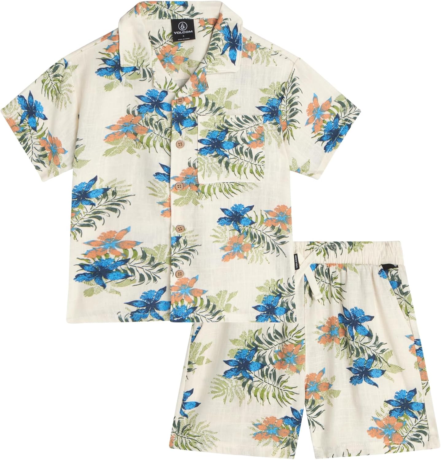 Volcom Boys Flag Camo Button-Down Shirts for Boys