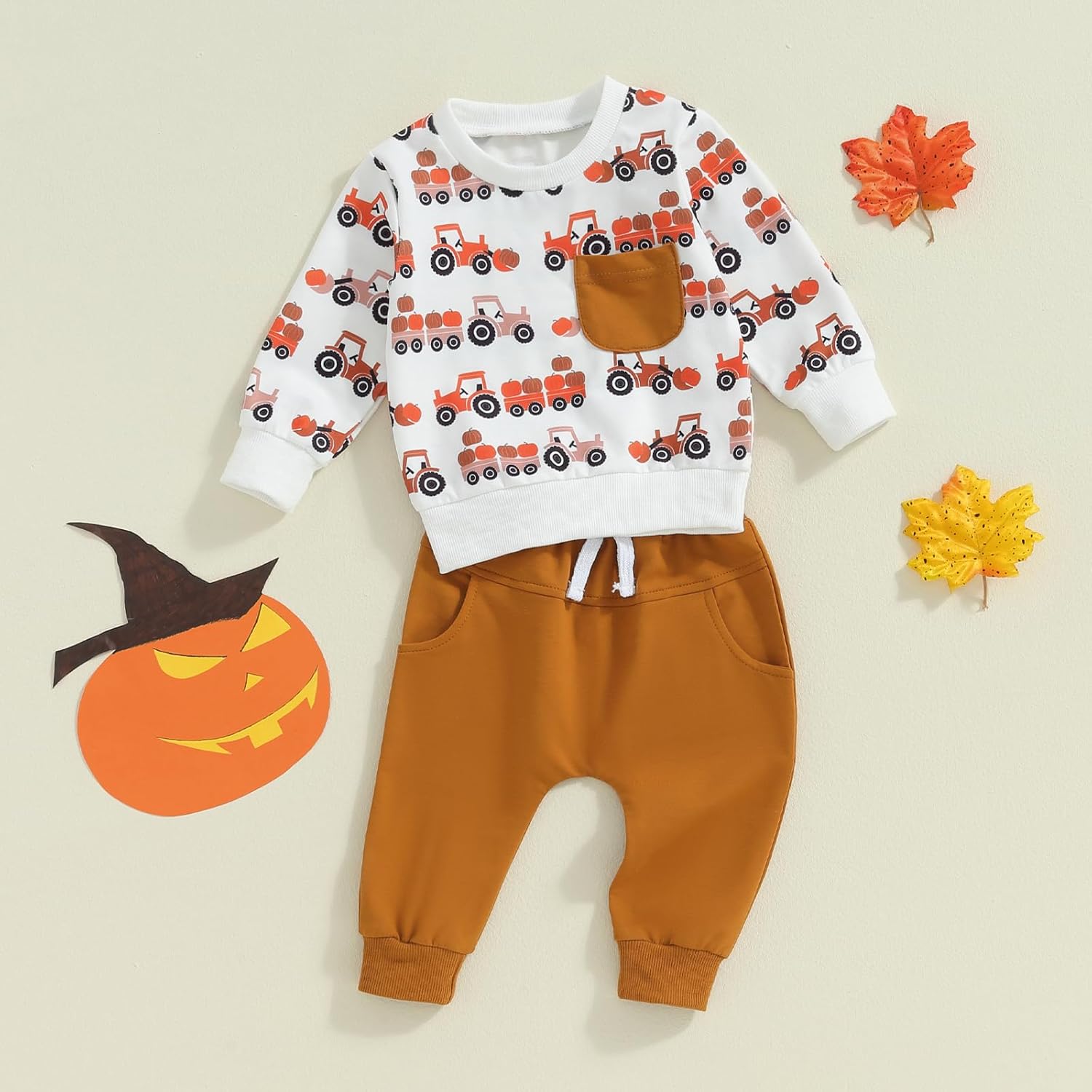 Kaipiclos Toddler Boy Fall Watch Knit Sweater Set