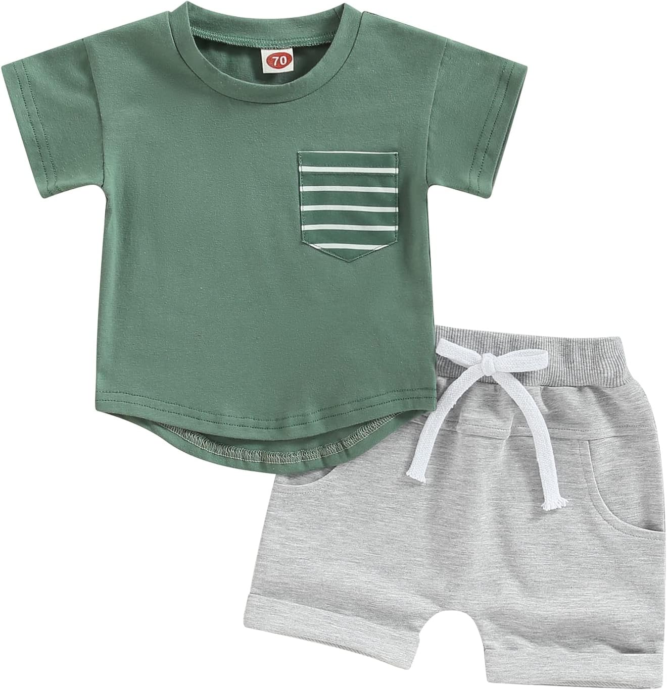 adorable Toddler BoysClothes Set - Little Dude Top Shorts