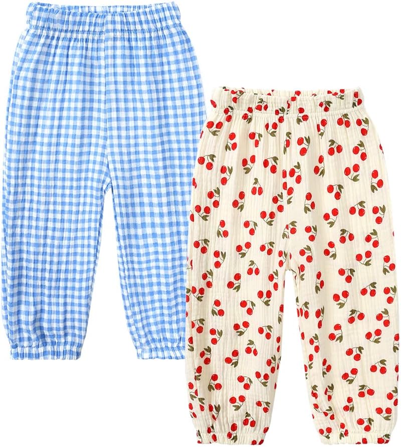 MYGBCPJS Kids Ankle Pants for Boys Girls Cotton Linen Bloomers