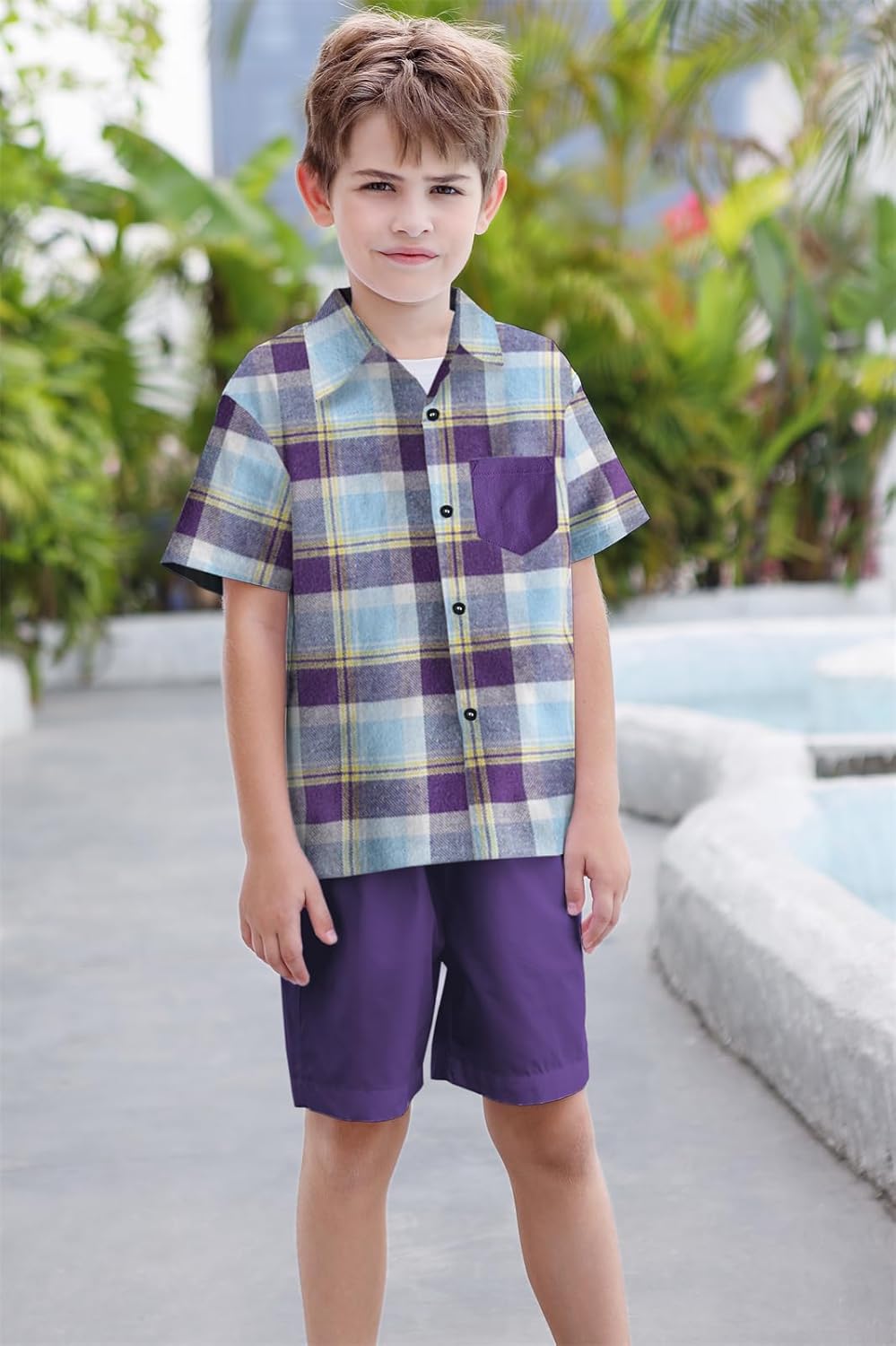Sangtree Boys Summer Short Hawaiian Set for Kids