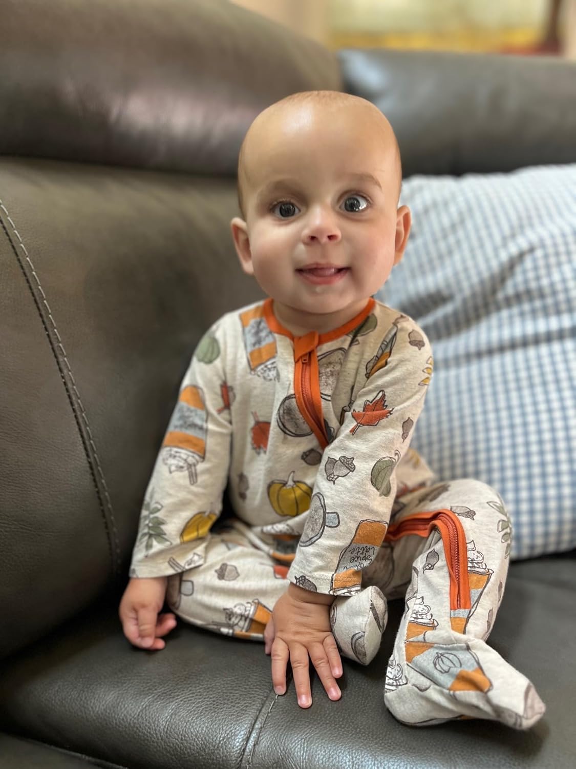 Meet Mud Pie Baby-Boys Pumpkin Spice Sleeper 0-3 Months