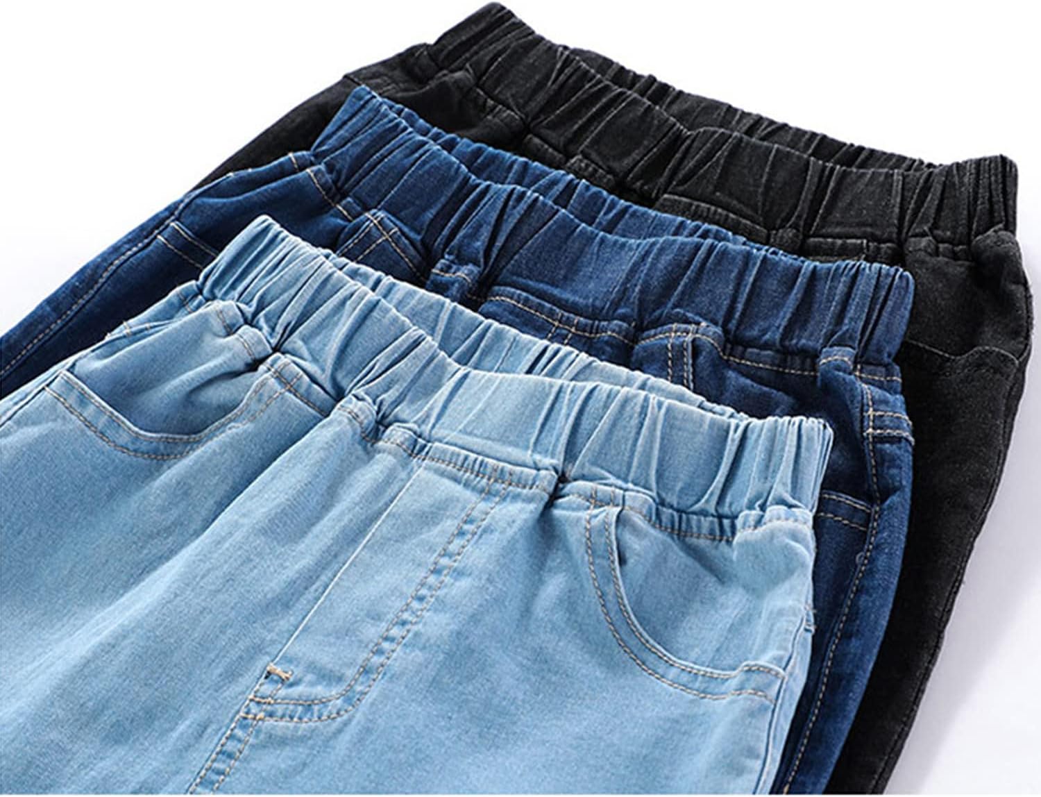 EISHOW Toddler Denim Shorts with Pockets for Boys Girls