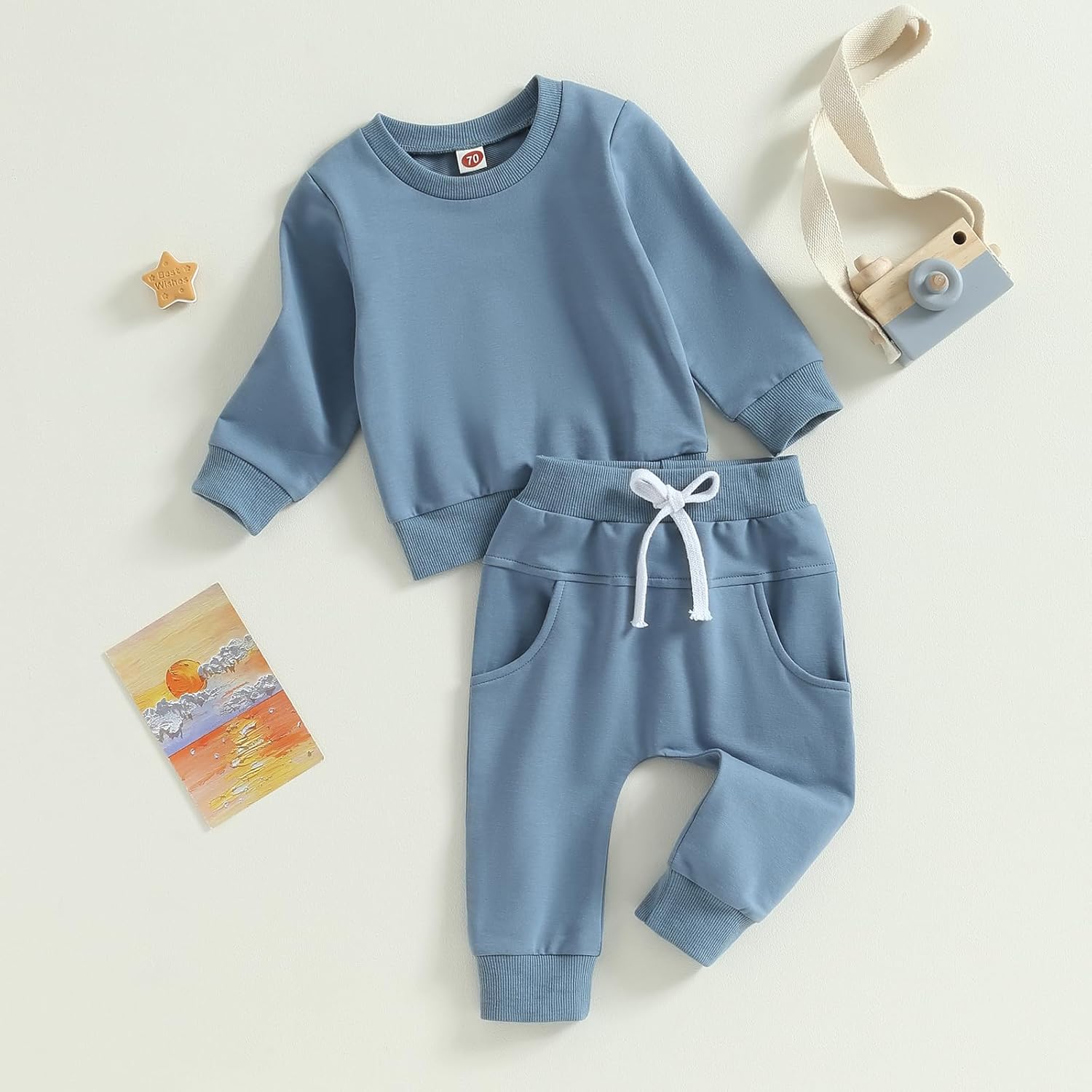 Perfect Match - Unisex 2-Piece Fashionable Set for Baby BoysGirls