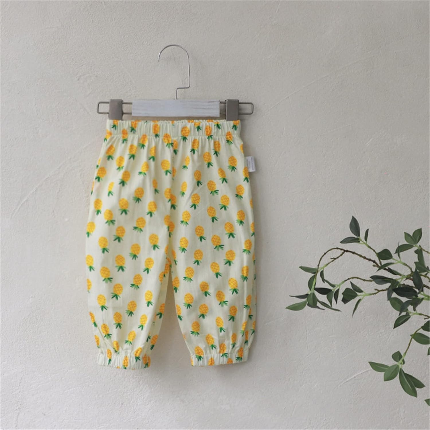 Cotton Linen Harem Pants for Kids Yellow