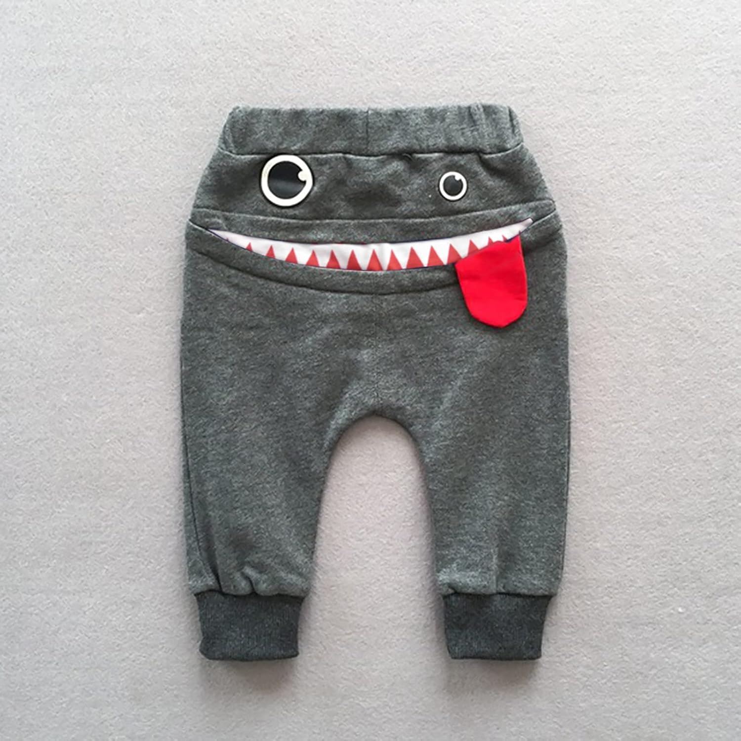 Fun Cartoon Monster Big Tongue Toddler Jogger Pants