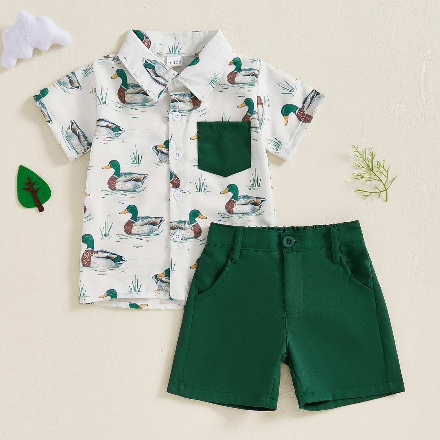 Duck Print Toddler Boy Summer Outfits Casual Trendy