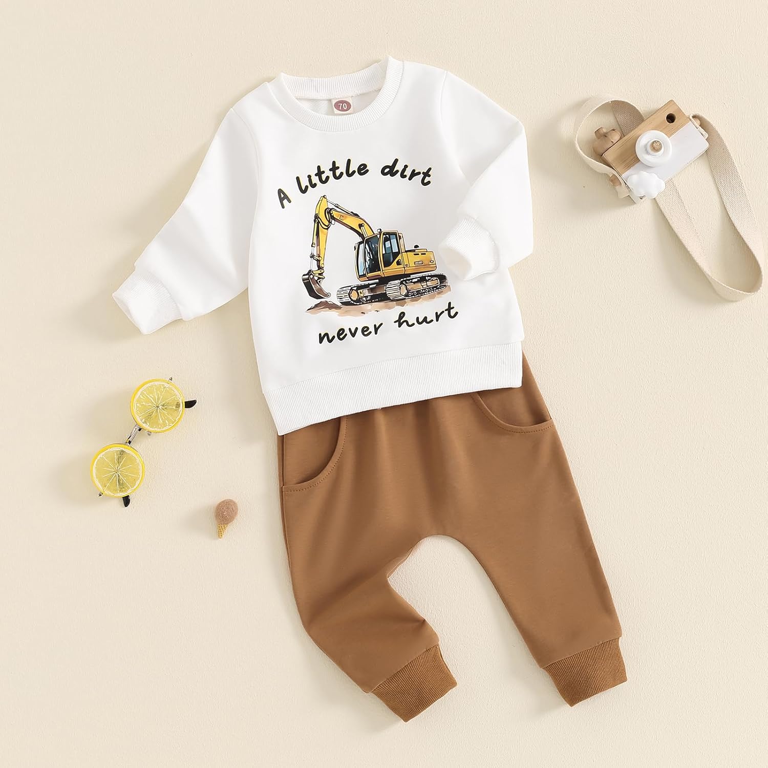 Perfect Toddler Tractor Farm Sweater Pants Set