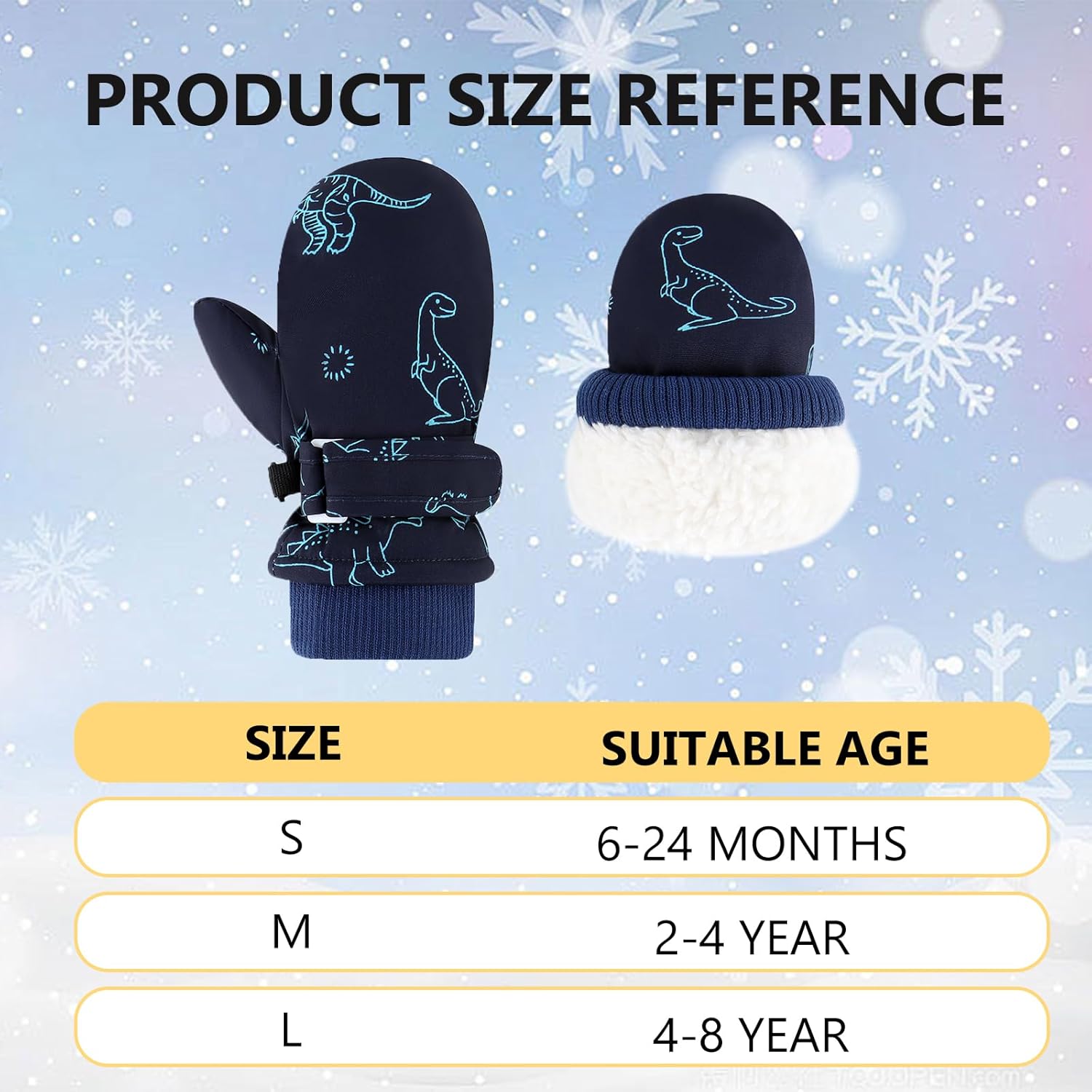 FUOITA Toddler Winter Gloves Fun Durable