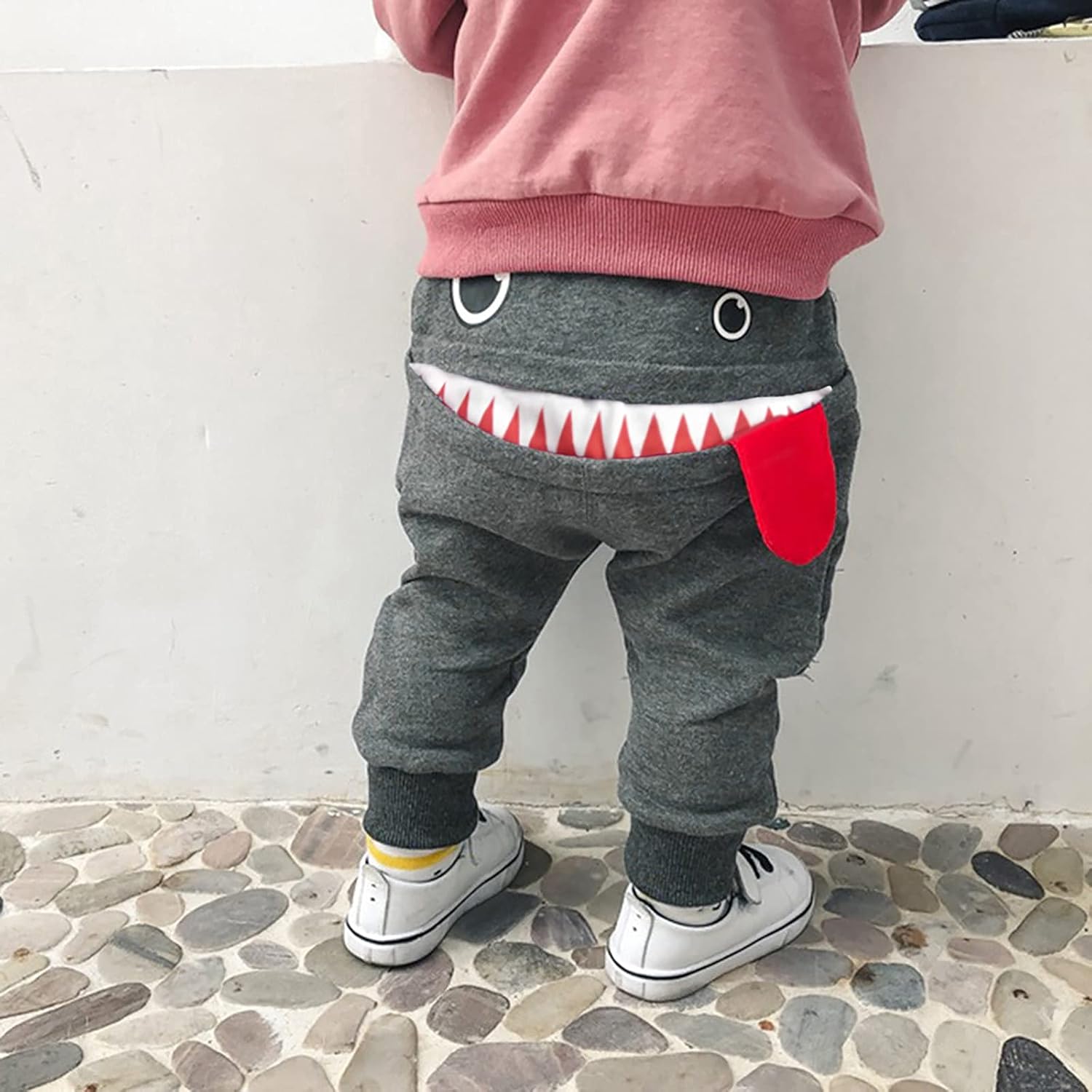 Fun Cartoon Monster Big Tongue Toddler Jogger Pants
