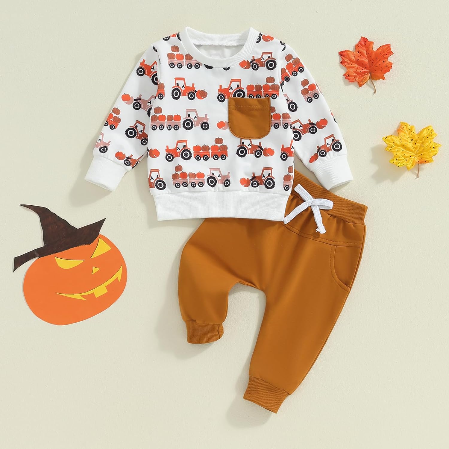 Kaipiclos Toddler Boy Fall Watch Knit Sweater Set