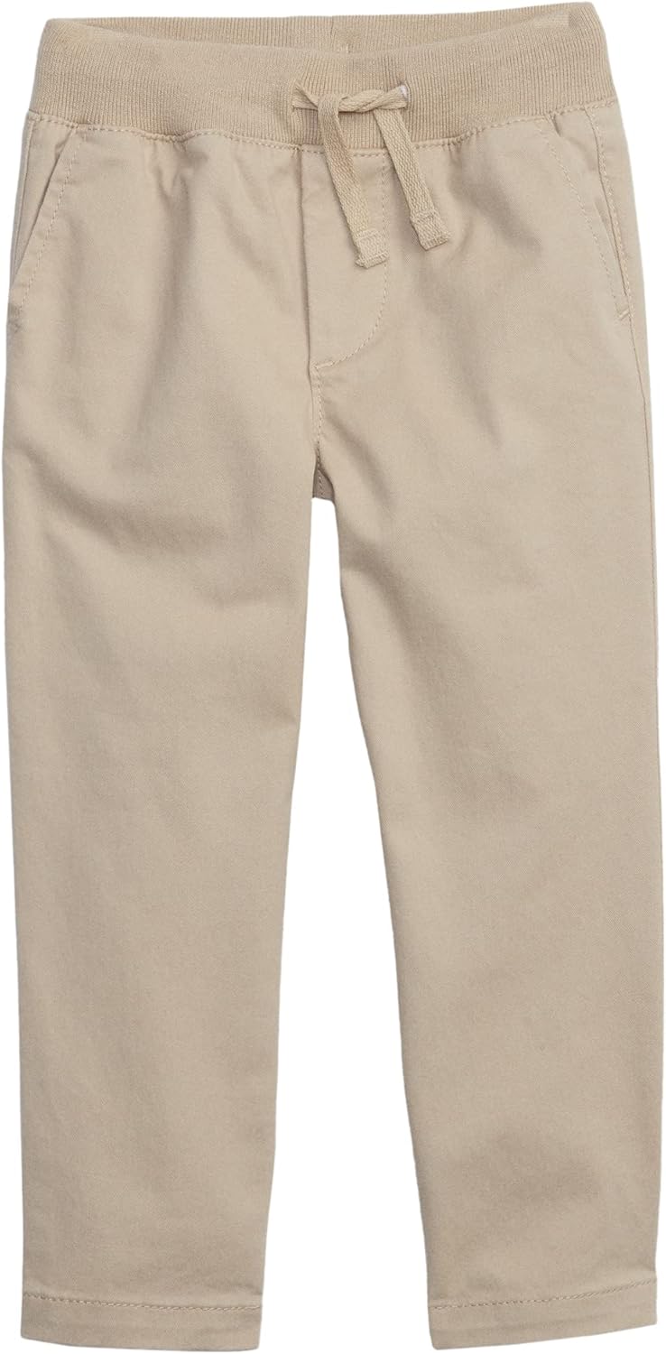 GAP Baby Boys Rib Waist Pull-On Khaki Chino Pants for Growth