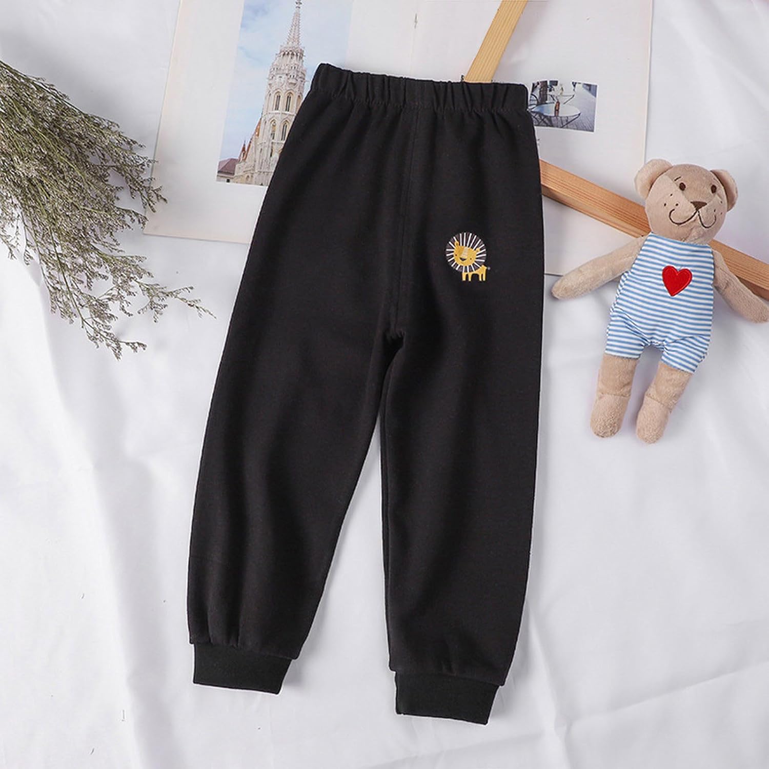 Toddler Boys Girls Active Jogger Pants with Pockets Stretch Fit