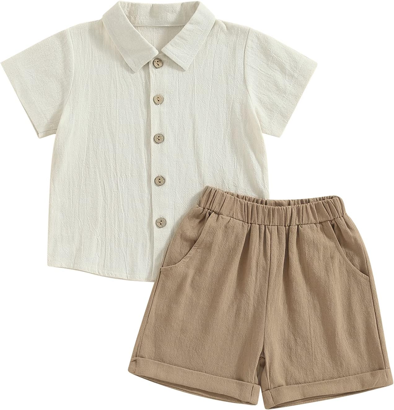 Gueuusu 2-Piece Summer Outfit for Toddler Boys Girls