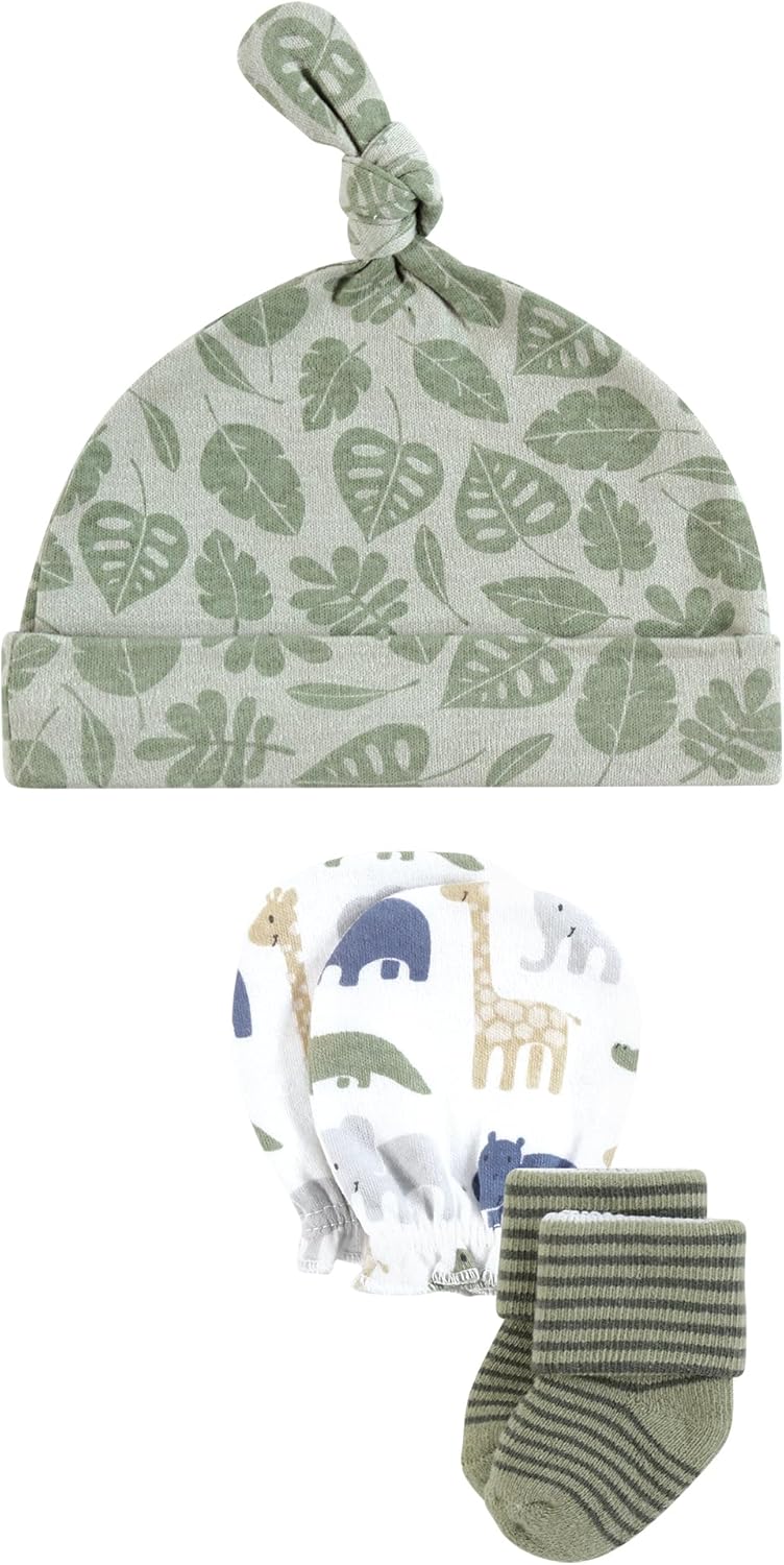 Hudson Baby Unisex Caps Mittens Socks Set 0-6 Months