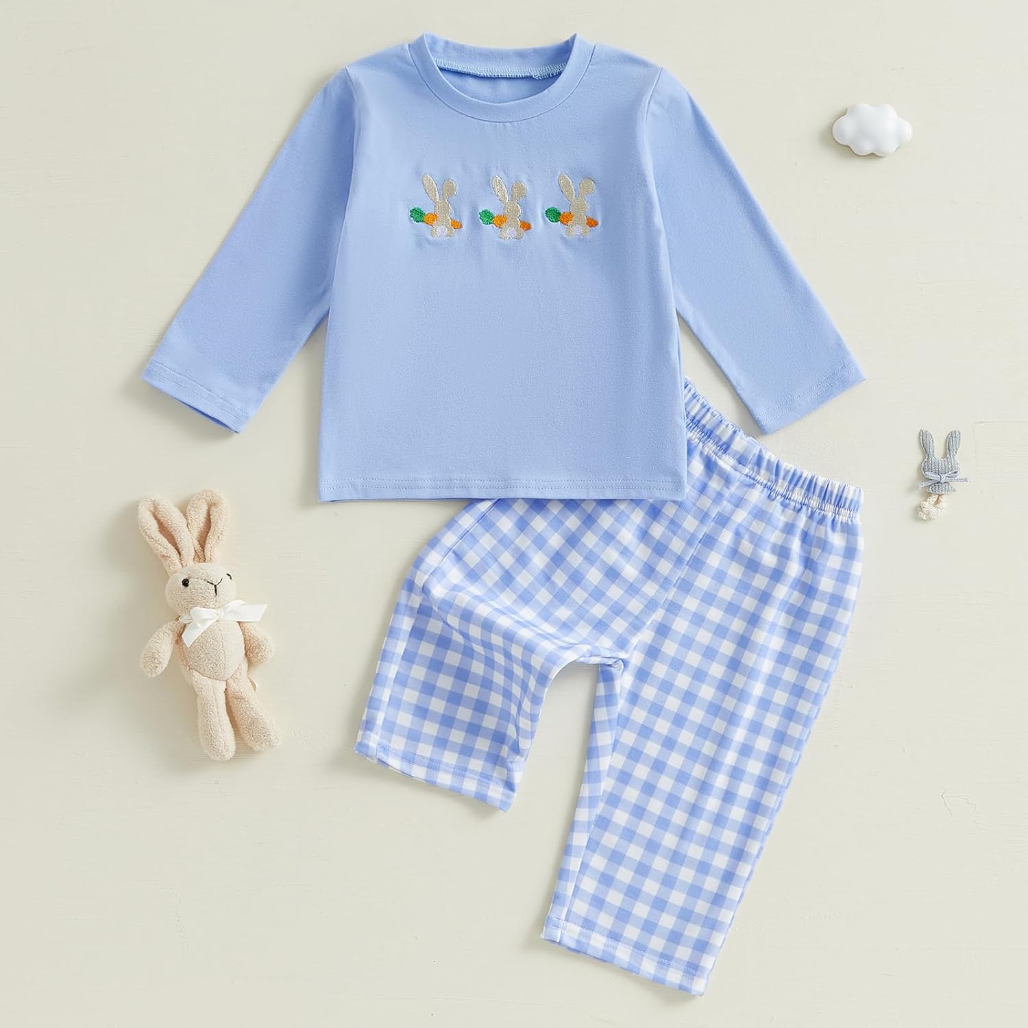 Bunny Carrot Toddler Boy Easter Outfit