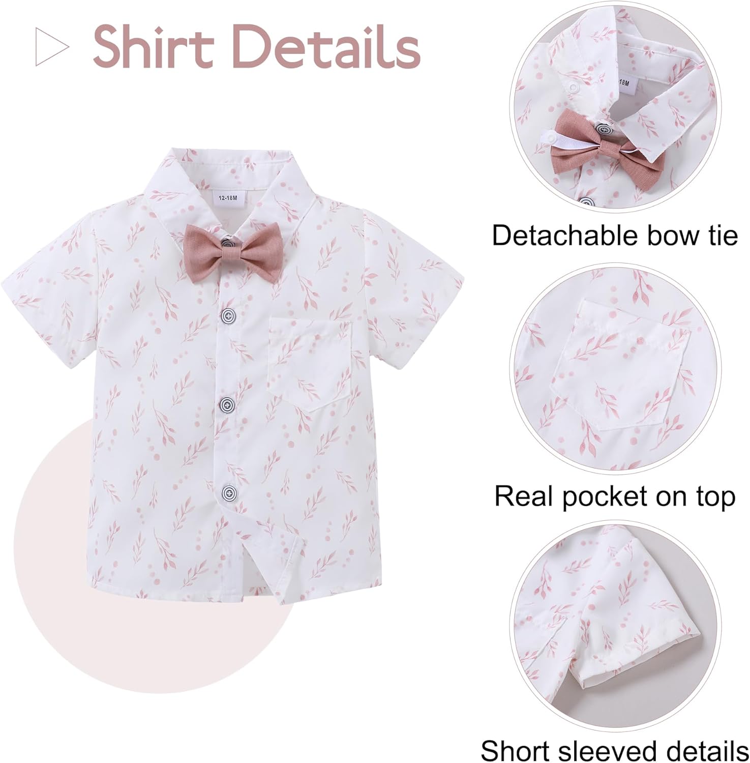 Toddler Baby Boy Outfits 1-6T Boys Dress Clothes Set