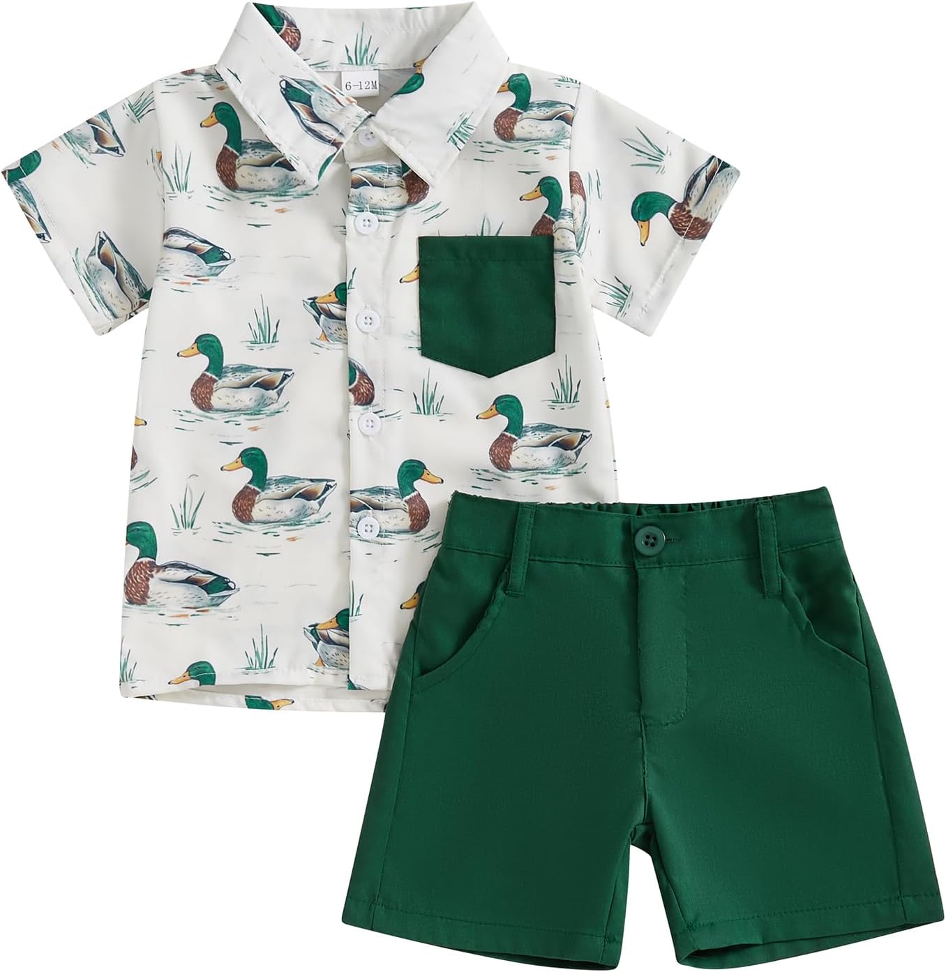 Duck Print Toddler Boy Summer Outfits Casual Trendy