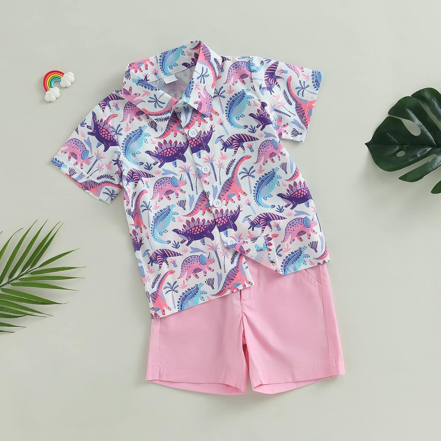 Ledy Champswiin Toddler Summer Outfit Casual Shirts Shorts for Boys
