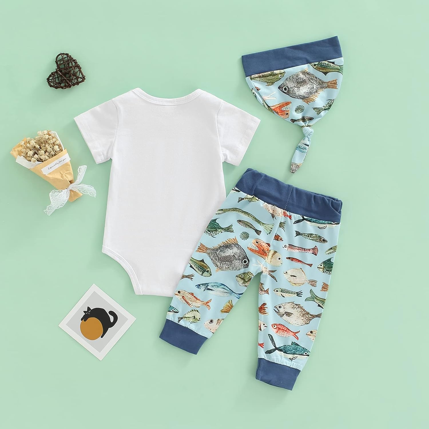 Newborn Fishing Triplet Gift for Boys