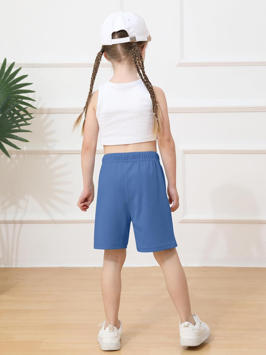 Ruisita 3-Piece Drawstring Cotton Toddler Shorts in Summer