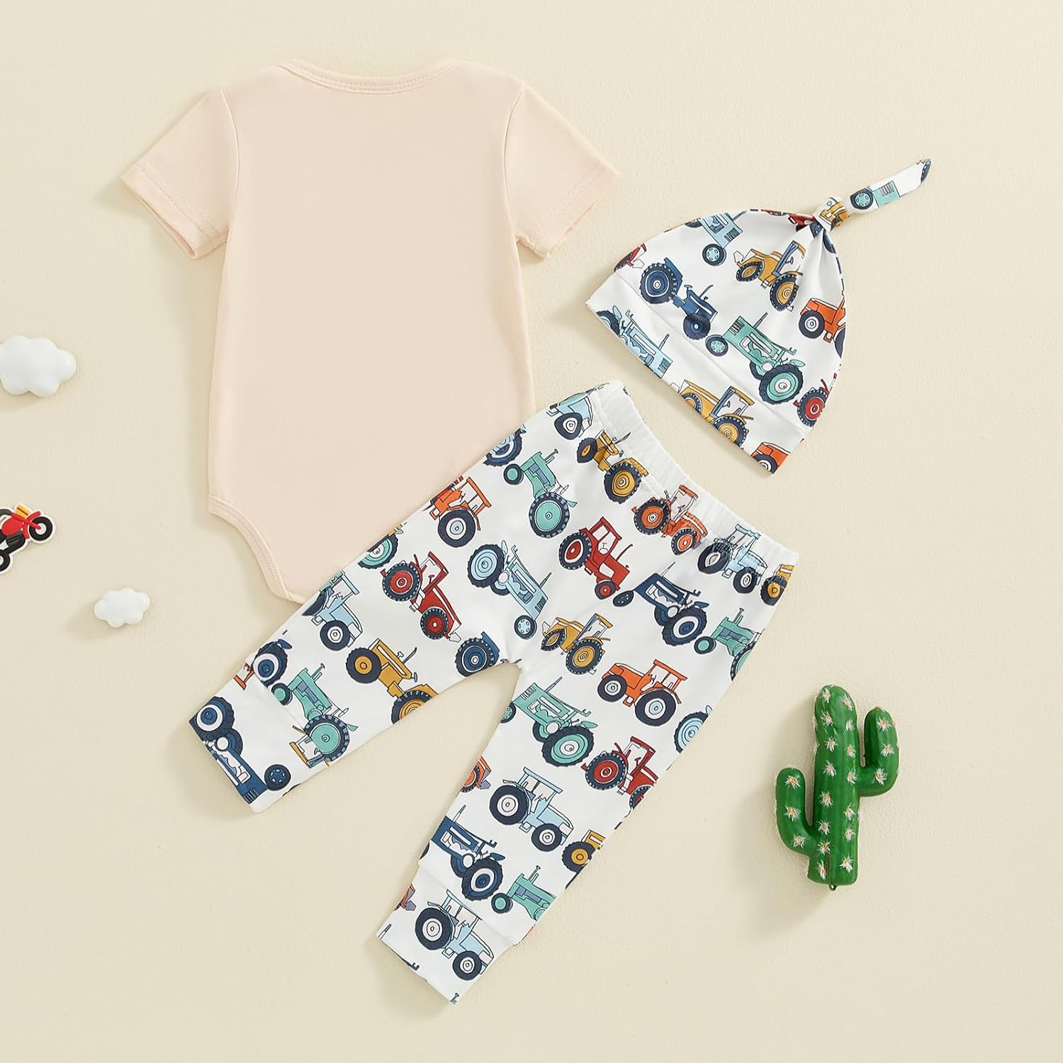 Newborn Baby Boy Tractor Clothes