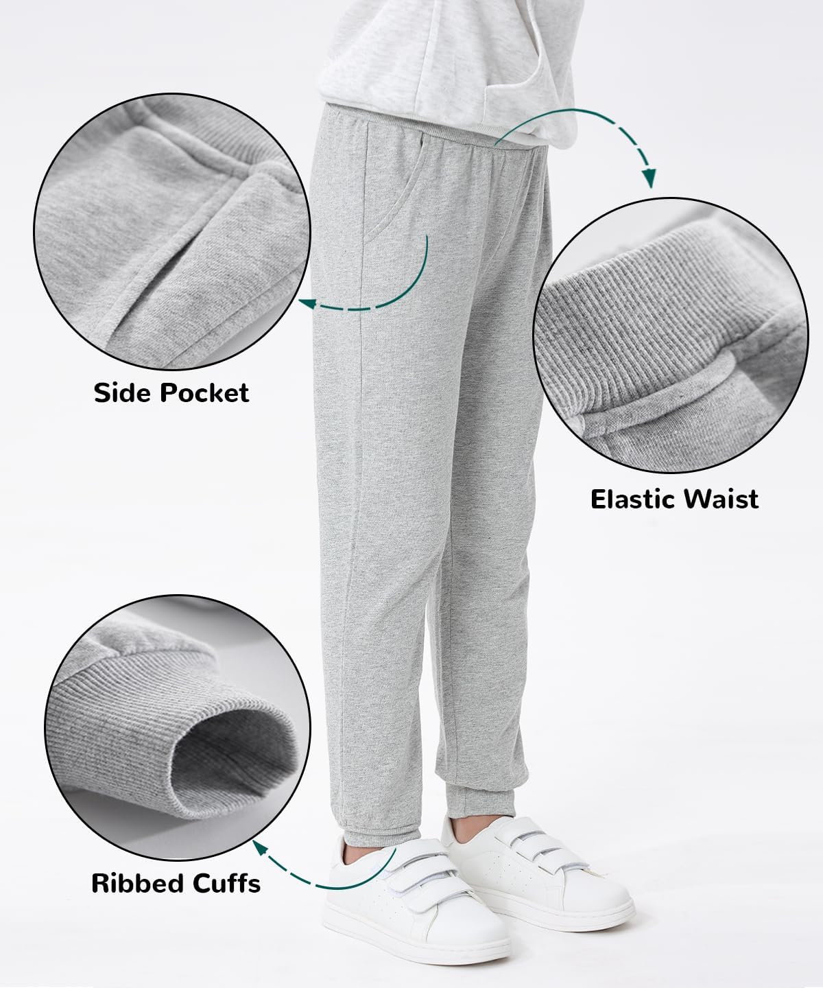 GFQLONG Toddler Boys Cotton Jogger Sweatpants