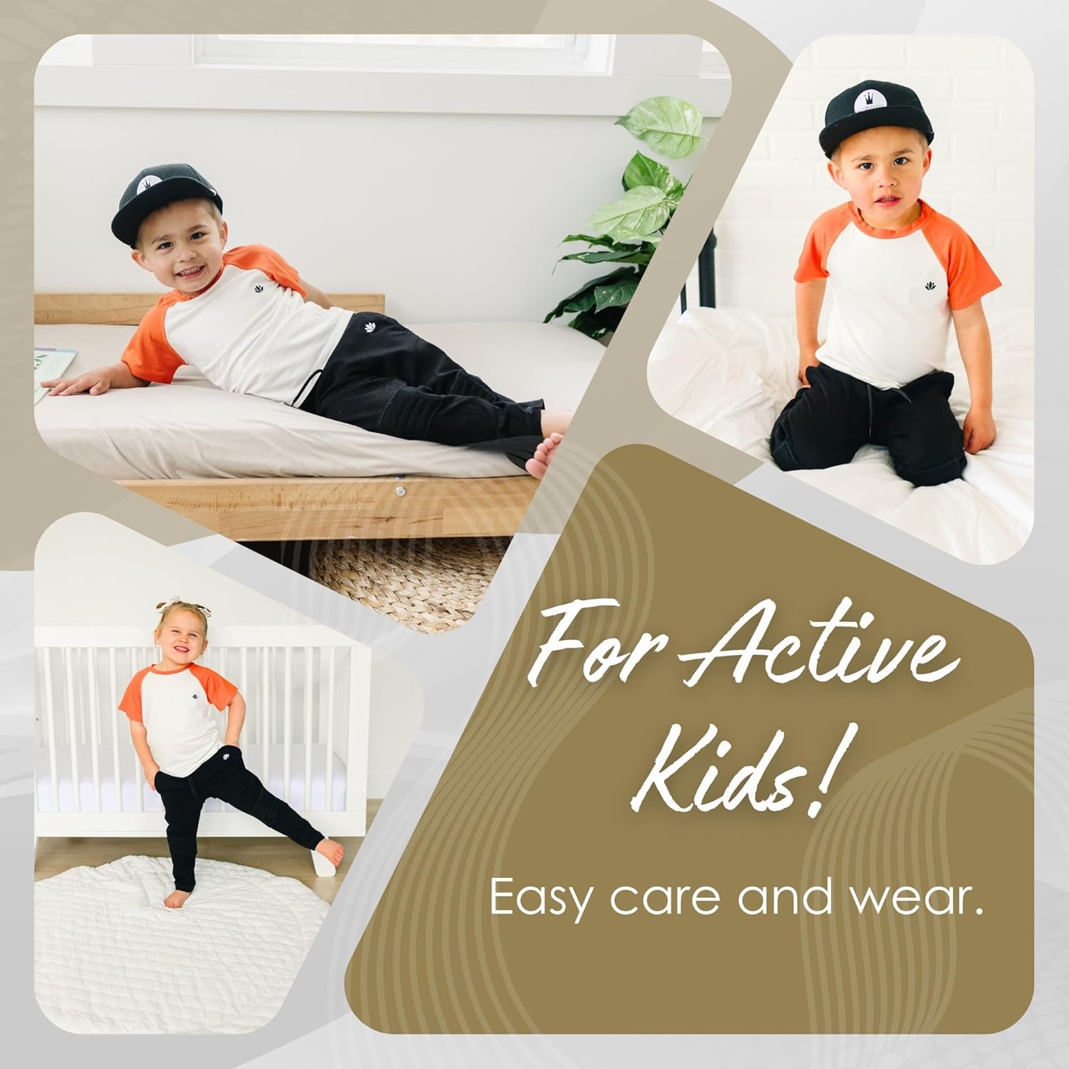 Zenulove Viscose Baby Pants with Knee Pads for Boys Girls - 2T-5T