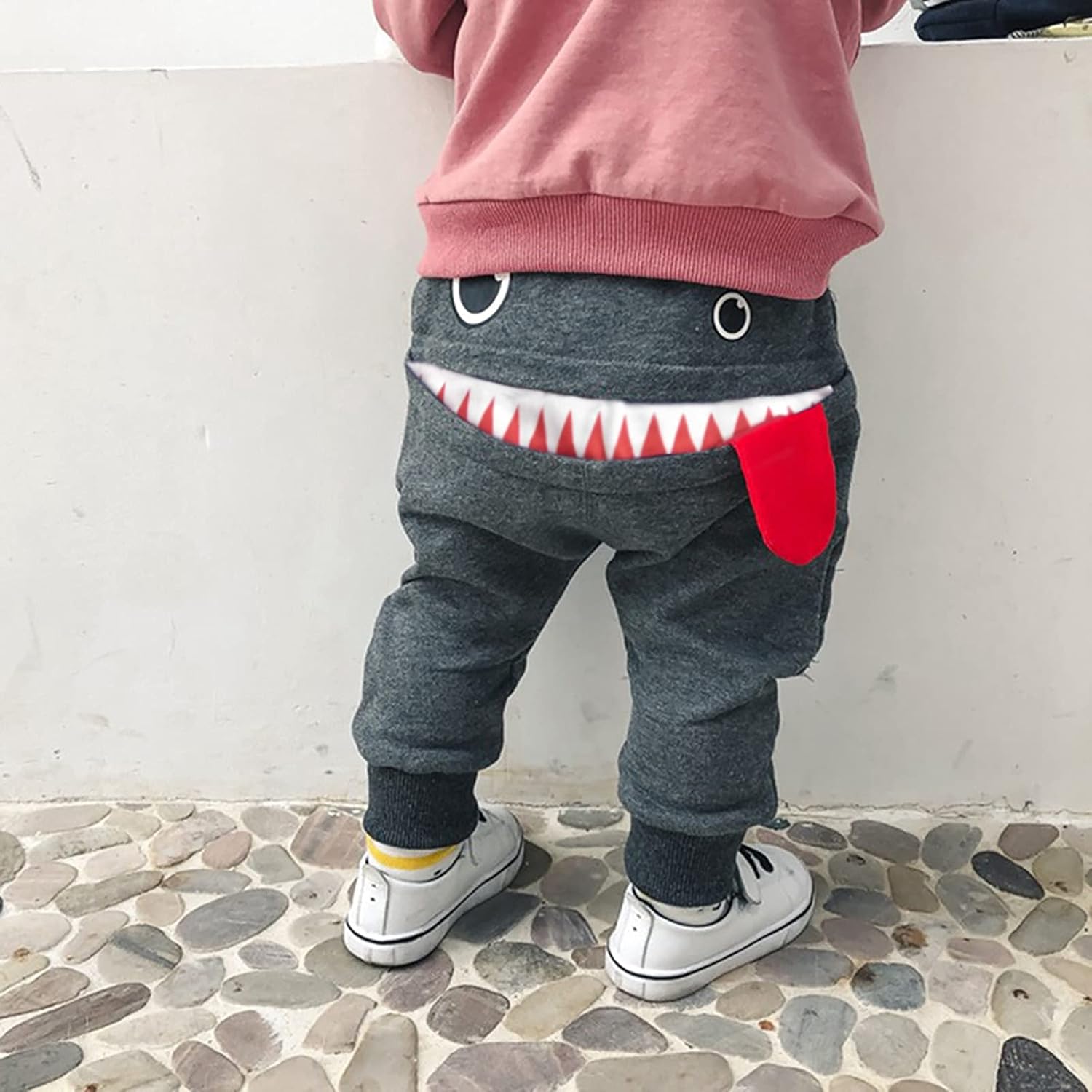 Fun Cartoon Monster Big Tongue Toddler Jogger Pants