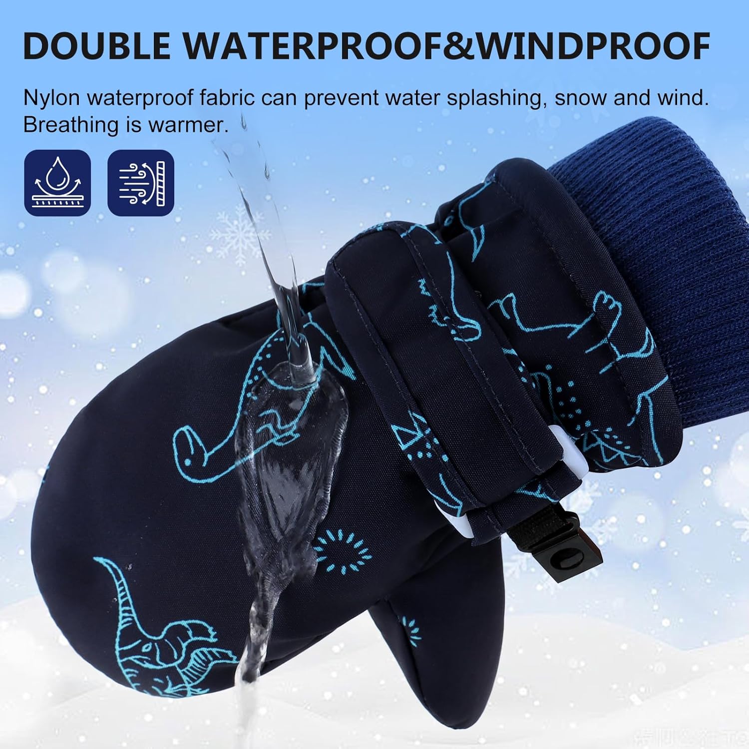 FUOITA Toddler Winter Gloves Fun Durable
