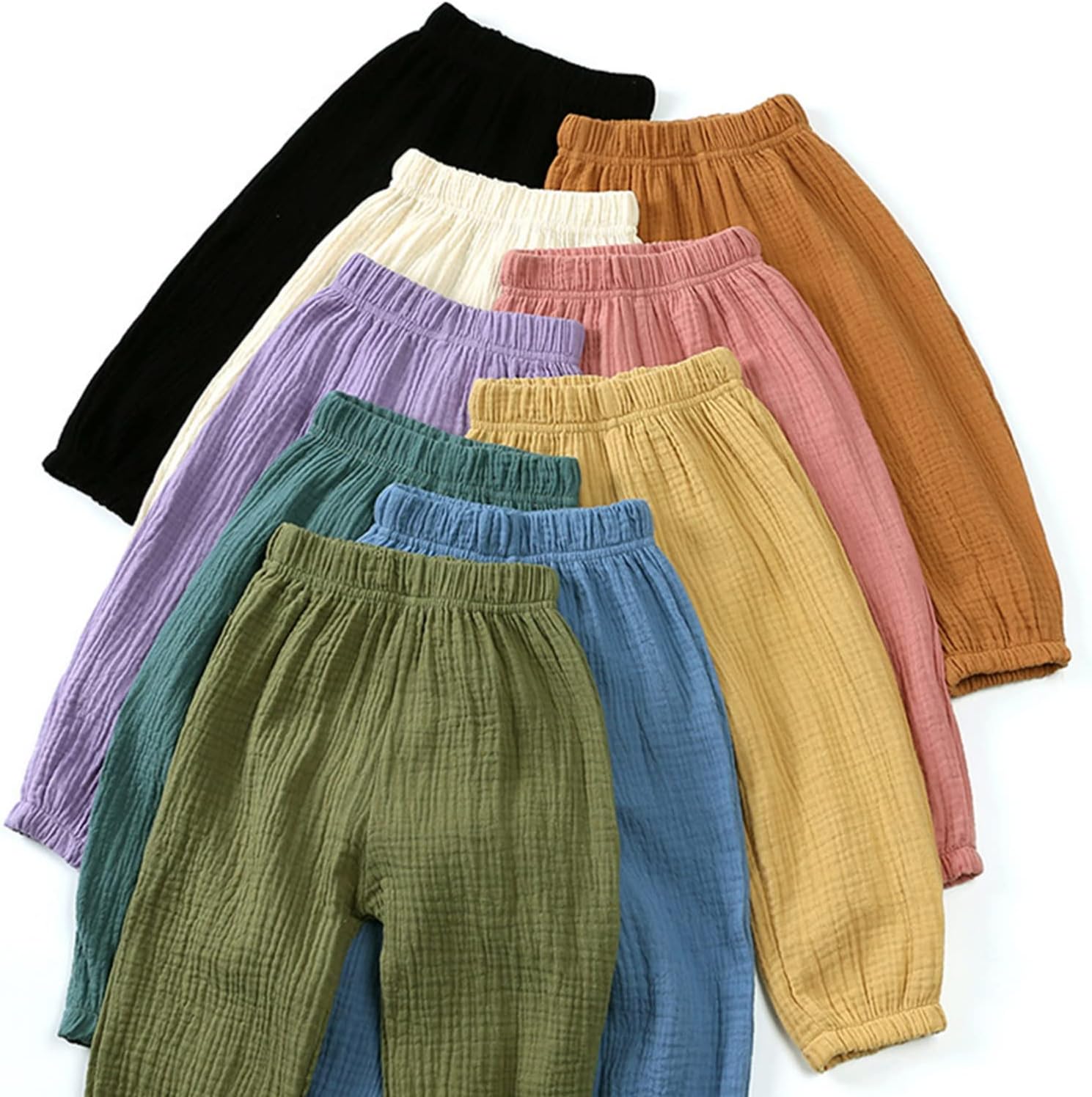 Runqhui Toddler Kids Elastic Waist Pants