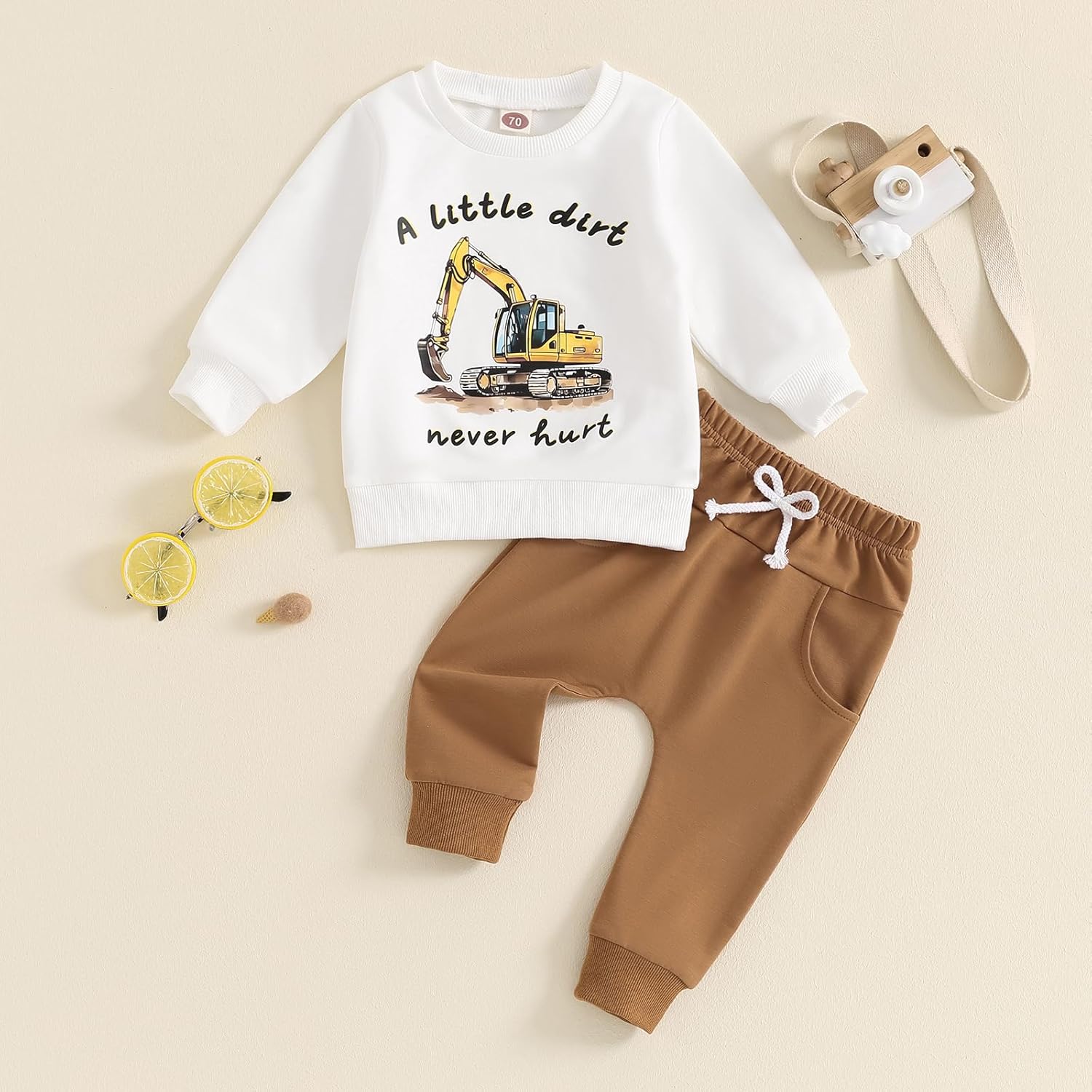 Perfect Toddler Tractor Farm Sweater Pants Set