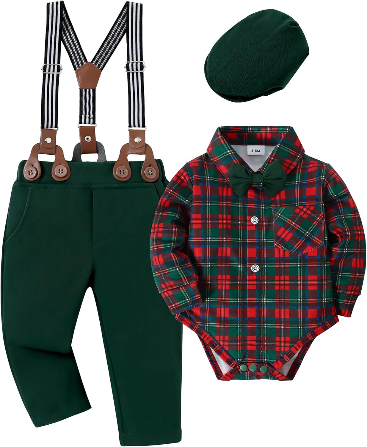 YALLET Baby Boy Tuxedo Set 0-18M