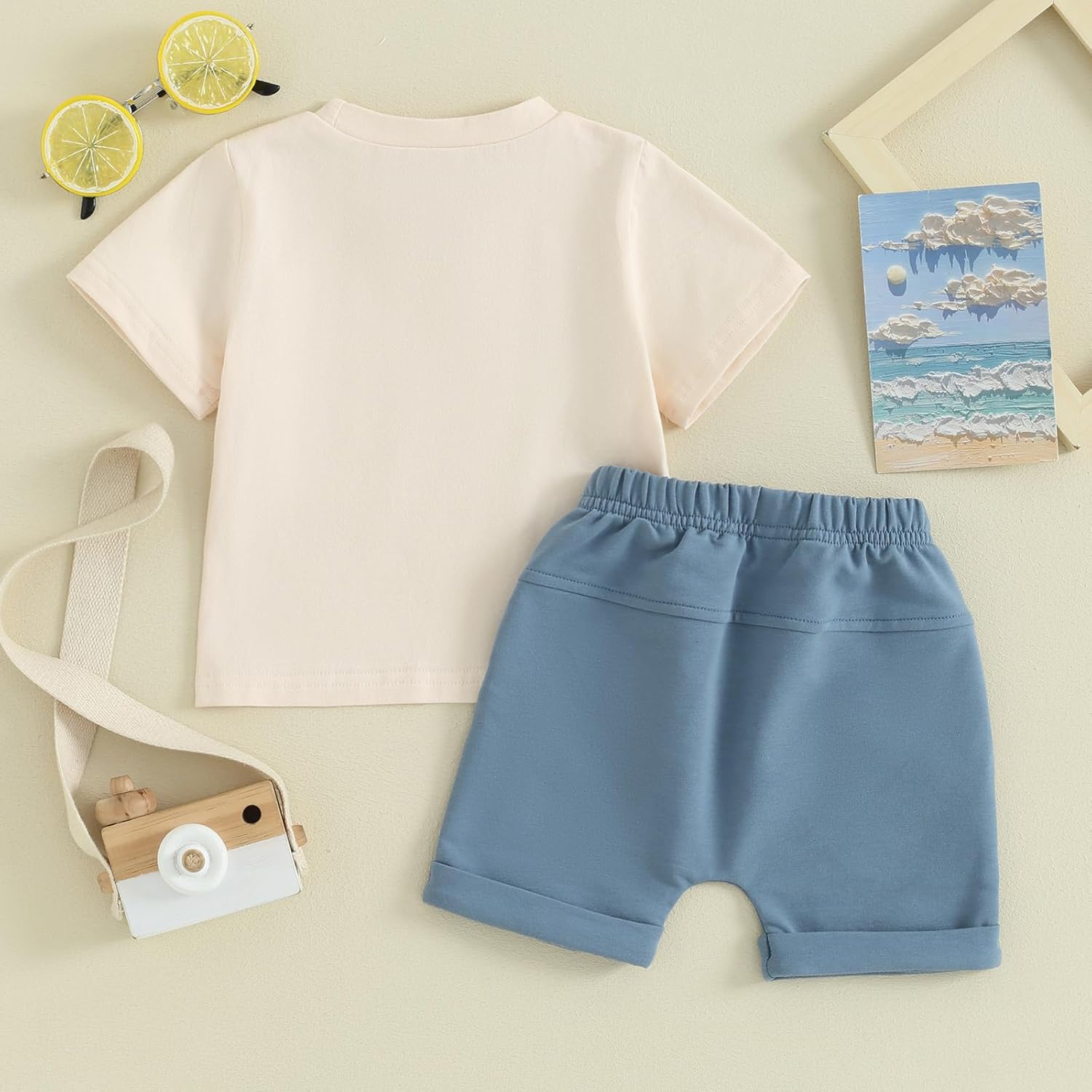 WSBVNS Infant Boys Summer Letter Print Set