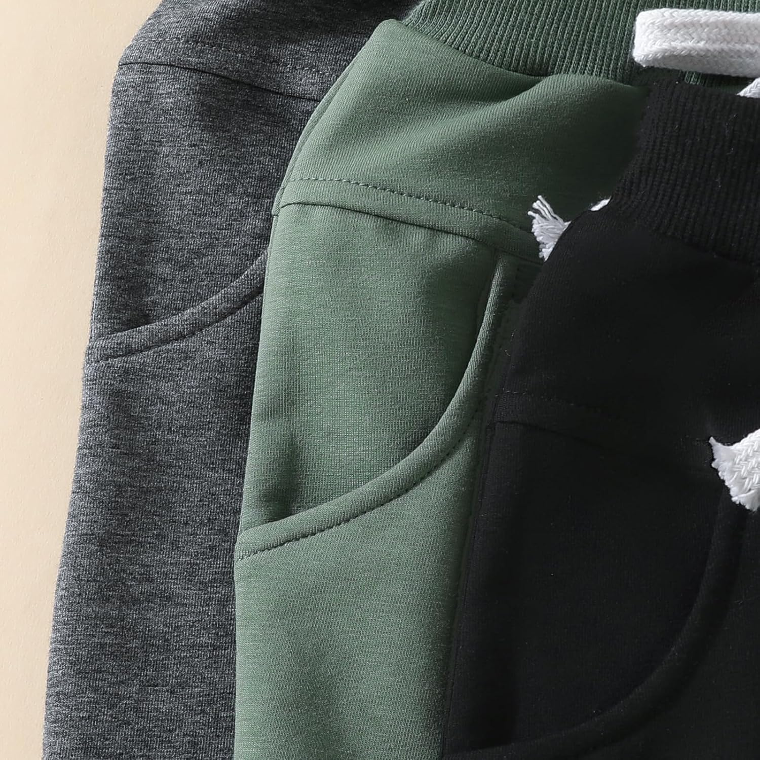 3 Pack Baby Boys Cotton Jogger Pants Spring Fall Winter