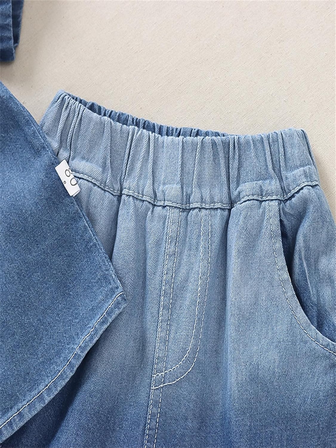 WIAINIBI Baby Boys Denim Gradient Set