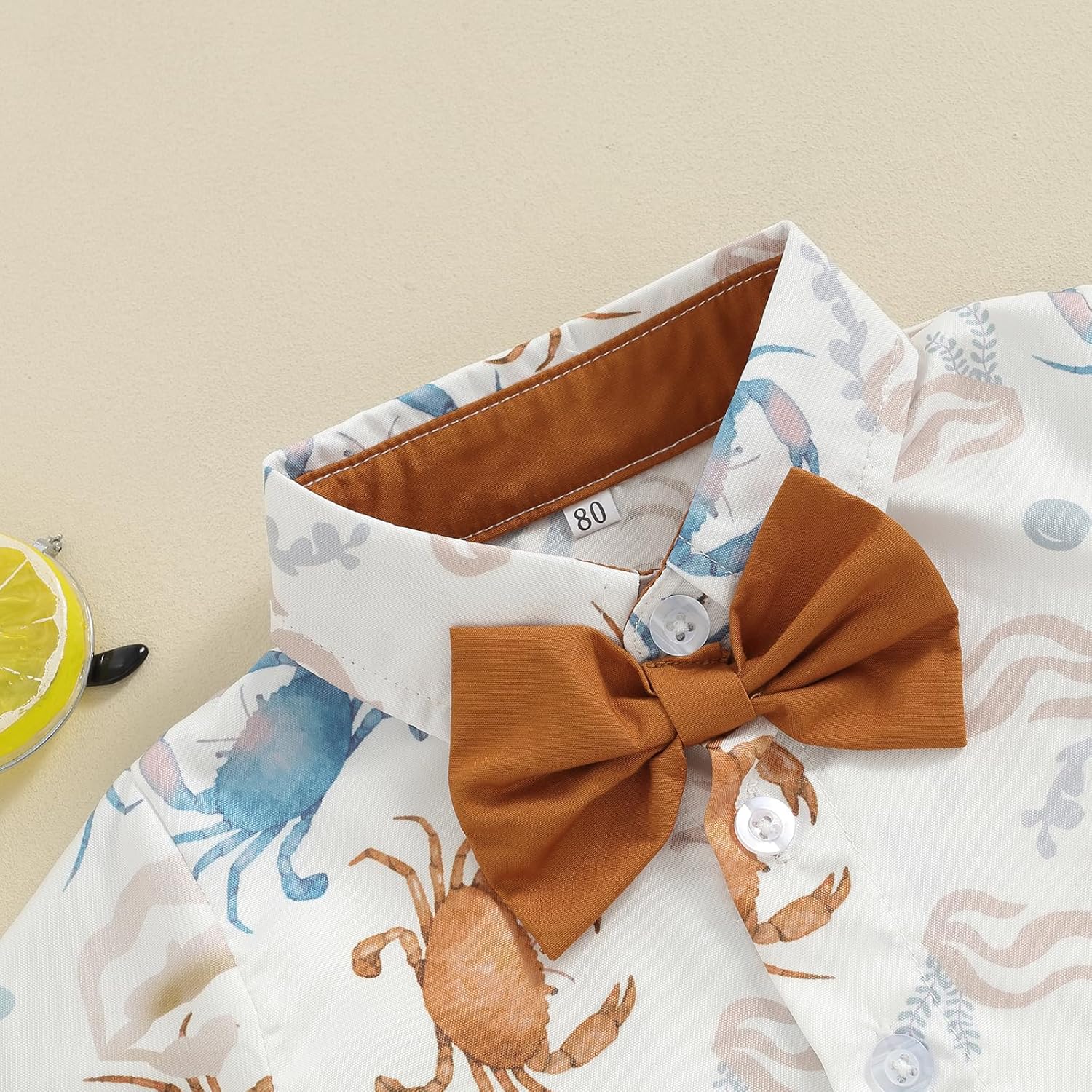 Licupiee Perfect Ocean Print Shorts Set for Toddler Boys