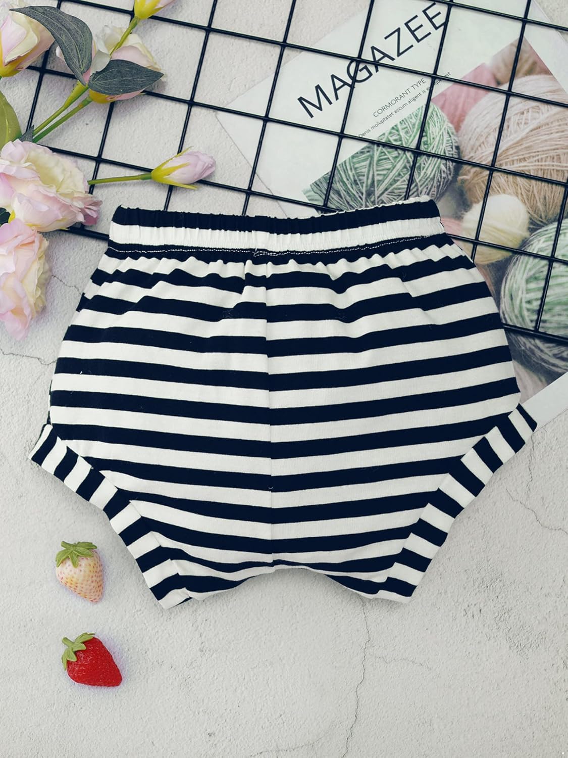 Venjoe Baby Boys Striped Drawstring Bloomers