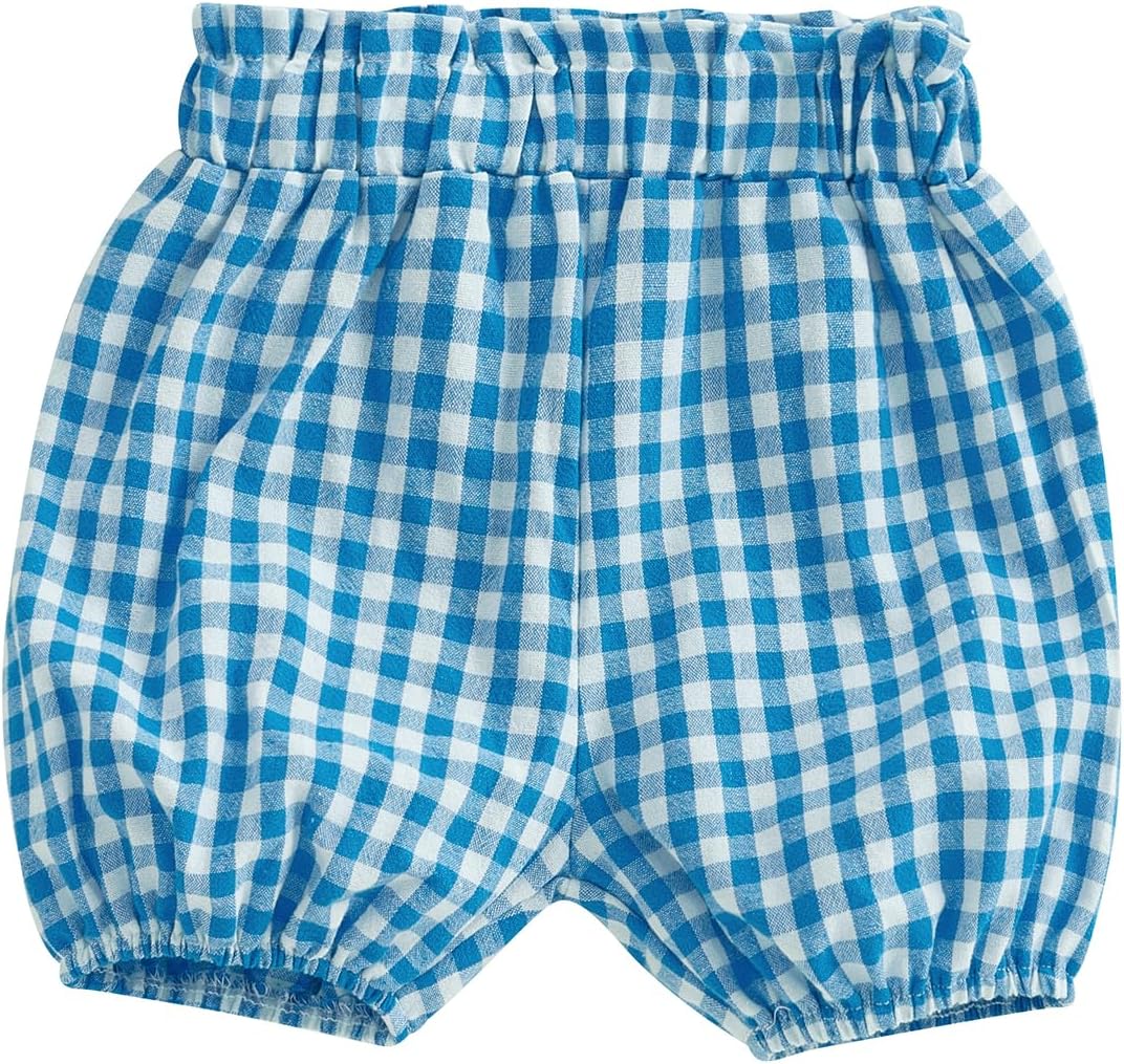 Toddler Plaid Bloomer Shorts for Boys and Girls