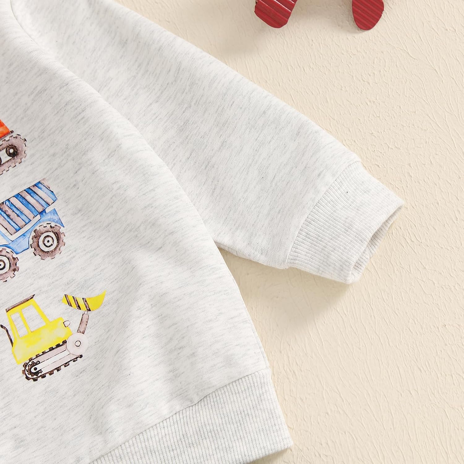 Pudcoco Toddler Boy Fall Winter Construction Truck Excavator Outfit Set