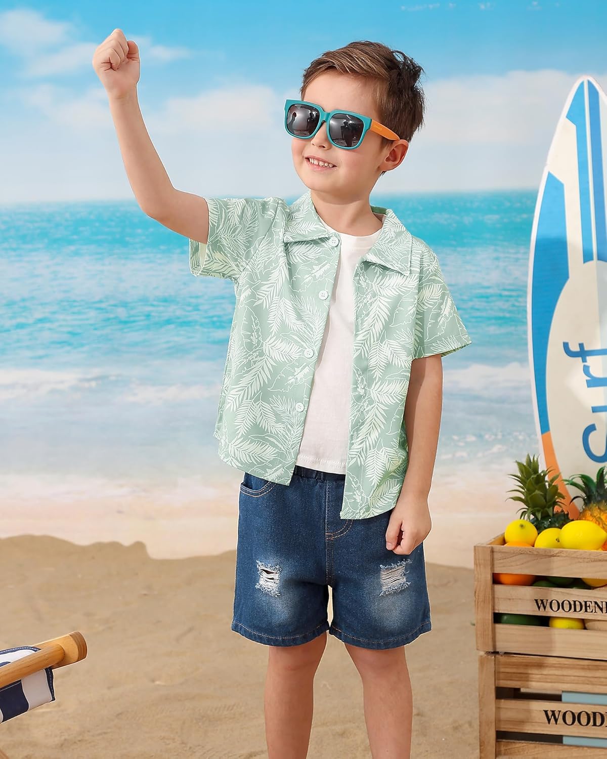 CocoRARA Toddler Baby Boy Summer Beach Outfits
