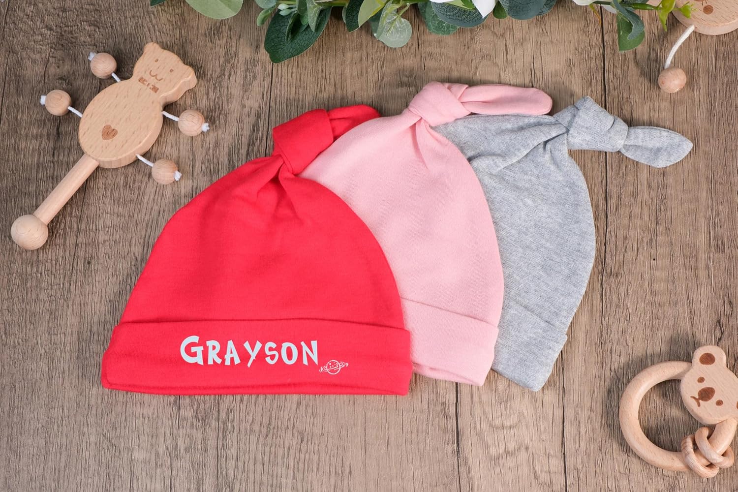 Personalized Baby Hat with Embroidery for Newborns
