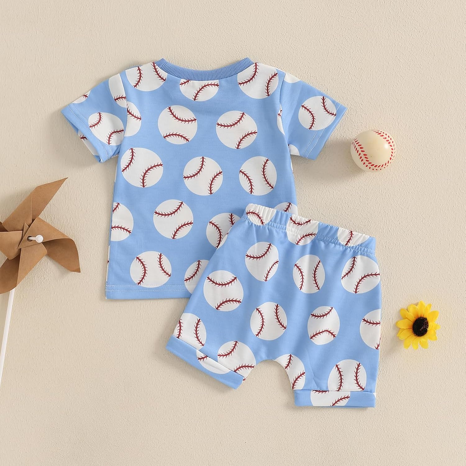 Baseball Outfit Set for Toddler Boys Cotton Soft Comfortable