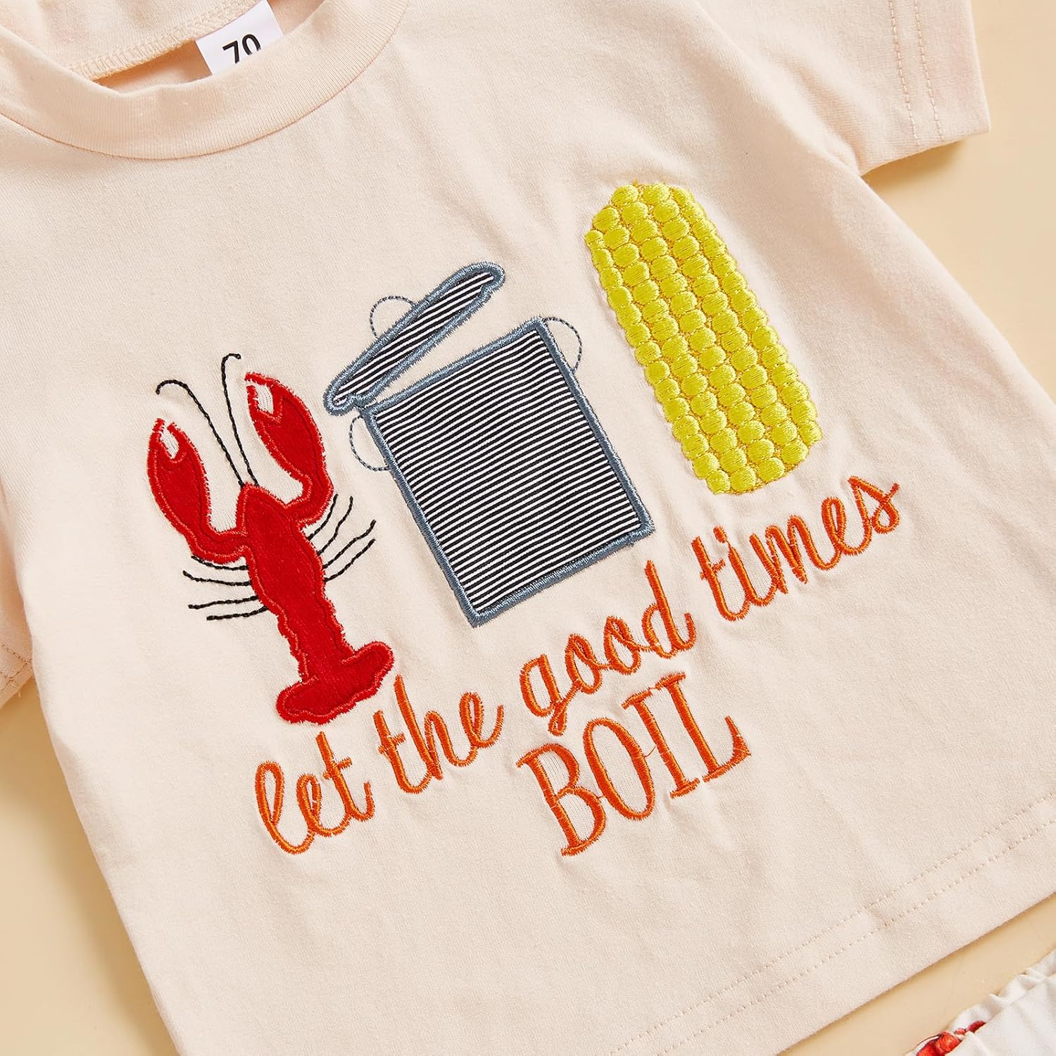 Motlapol Toddler Boy Crawfish Print 2-Piece Set