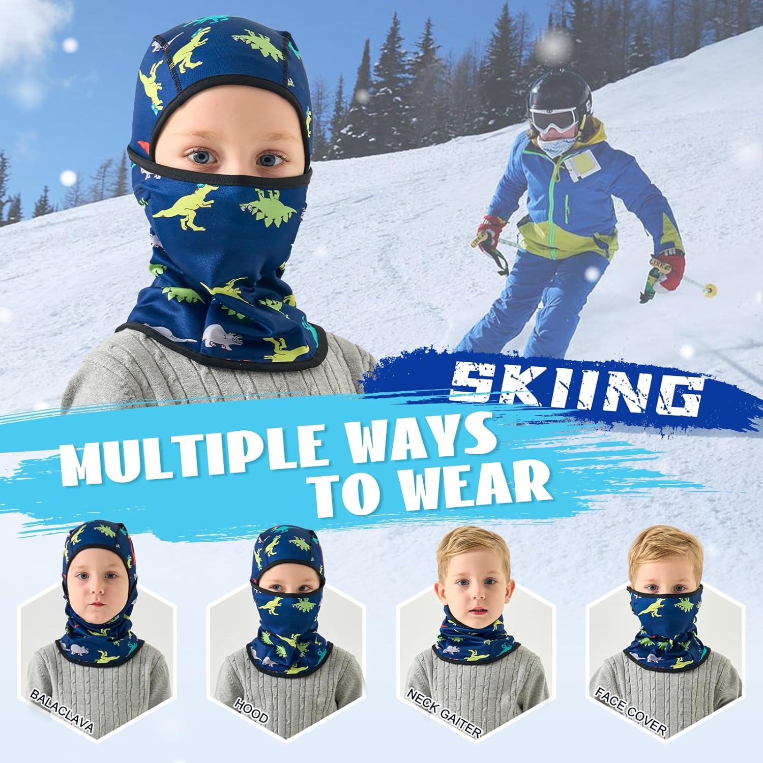 Toddler Boys Winter Balaclava Hat Windproof