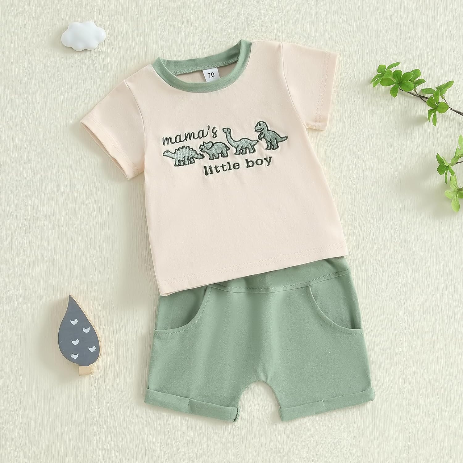 Afunbaby Baby Boy Dinosaur Print Short Set