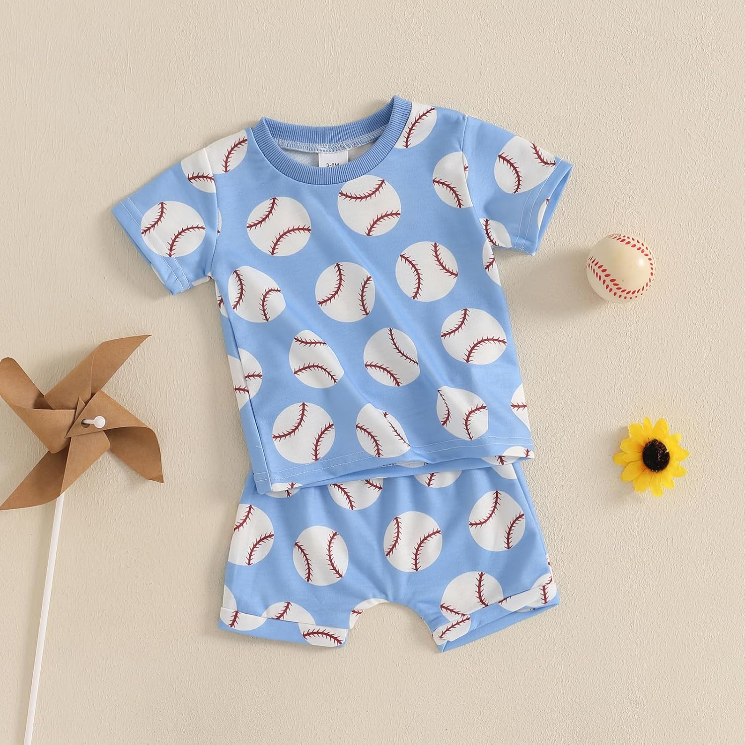 Baseball Outfit Set for Toddler Boys Cotton Soft Comfortable