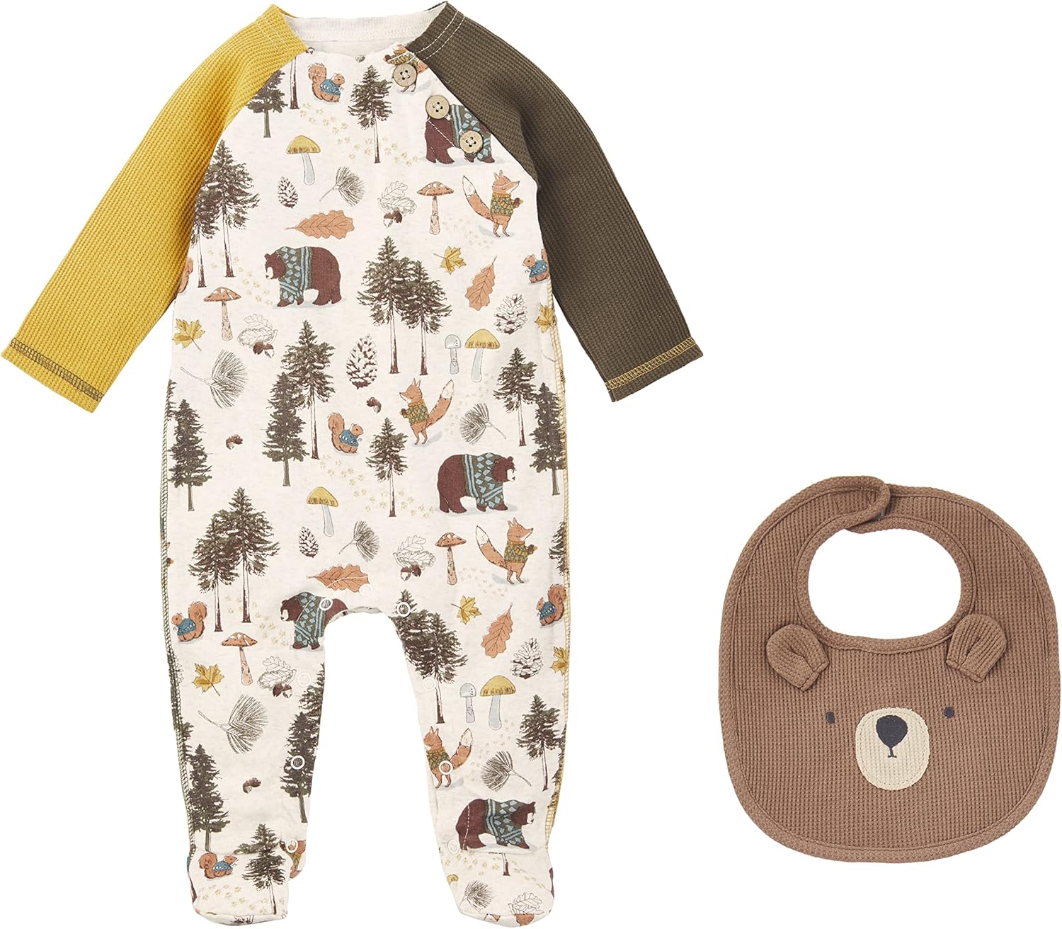 Mud Pie Baby-Boys Forrest Sleeper With Bib Set